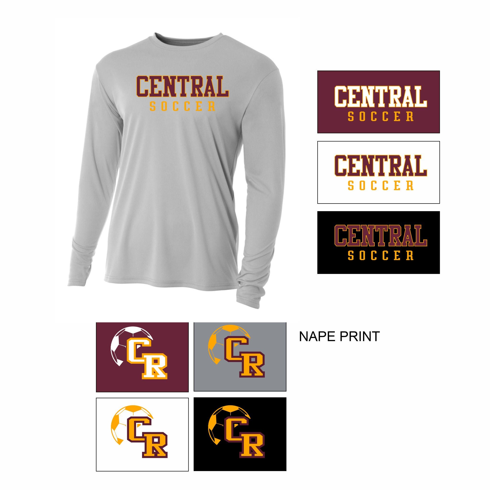 04. Central Girls Soccer - Dri-Fit Long Sleeve T-Shirt