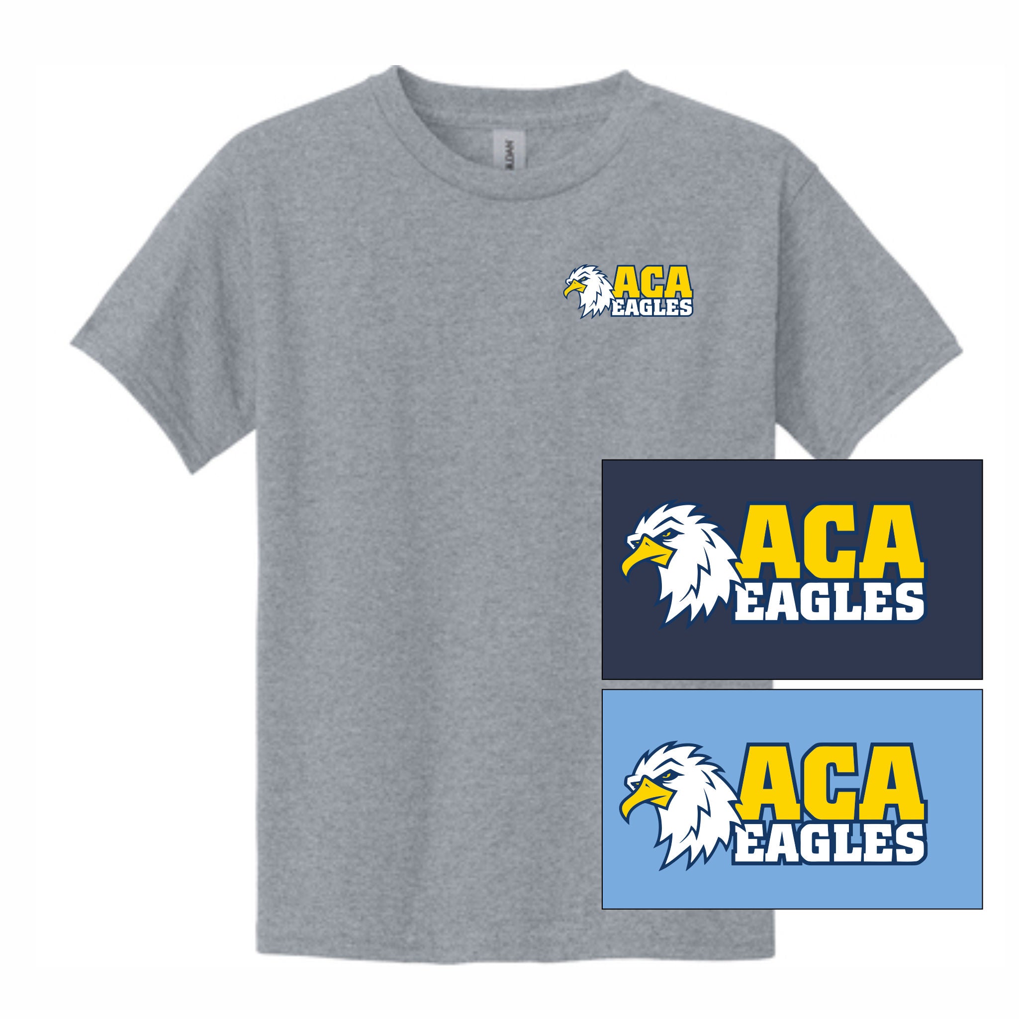 06. ACA - Short Sleeve T-Shirt (ACA Eagles Small Logo)