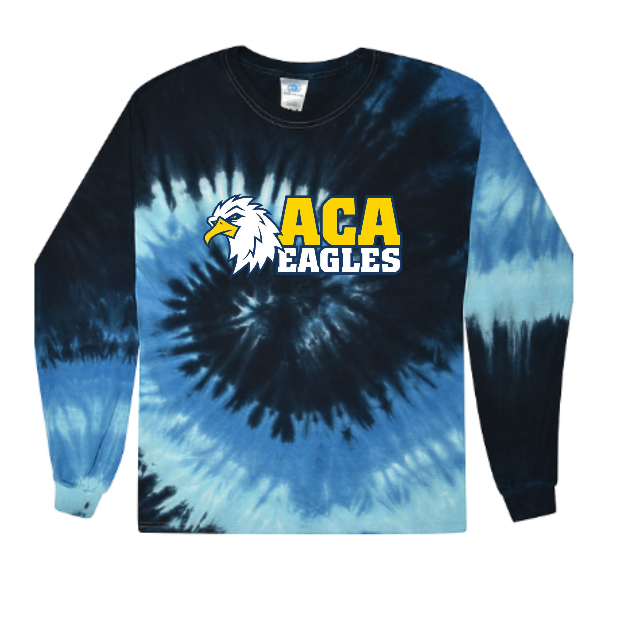 09. ACA - Tie Dye Long Sleeve T-Shirt (ACA Eagles Large Logo)