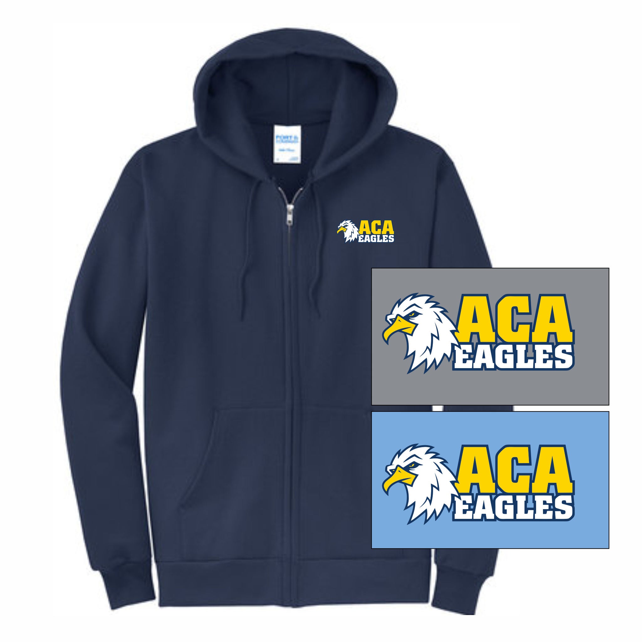 03. ACA - Full Zip Hoodie (ACA Eagles Logo)