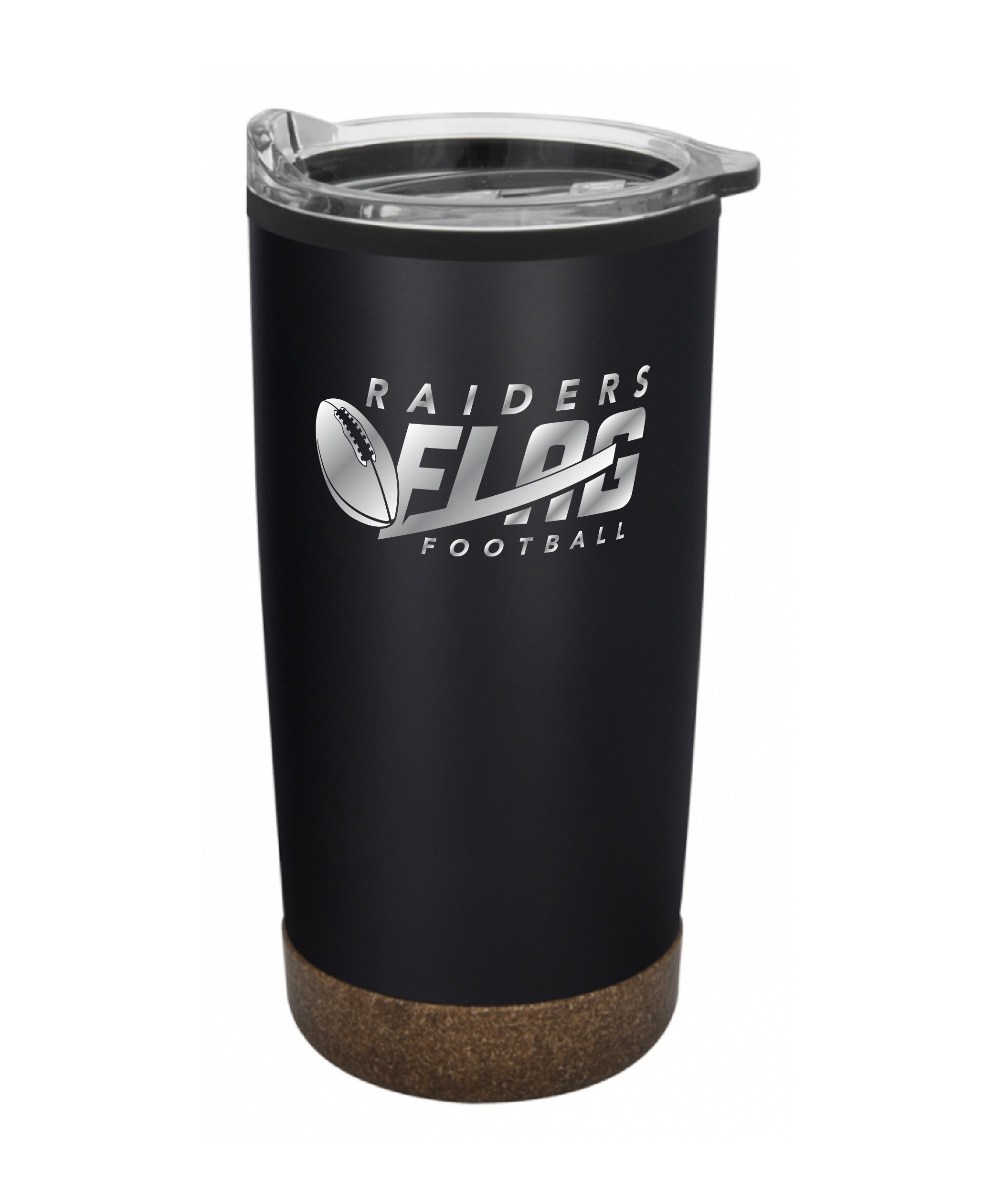 ARIS Flag Football - Laser-Engraved 20oz Stainless Steel Tumbler w/Rubberized Cork Bottom