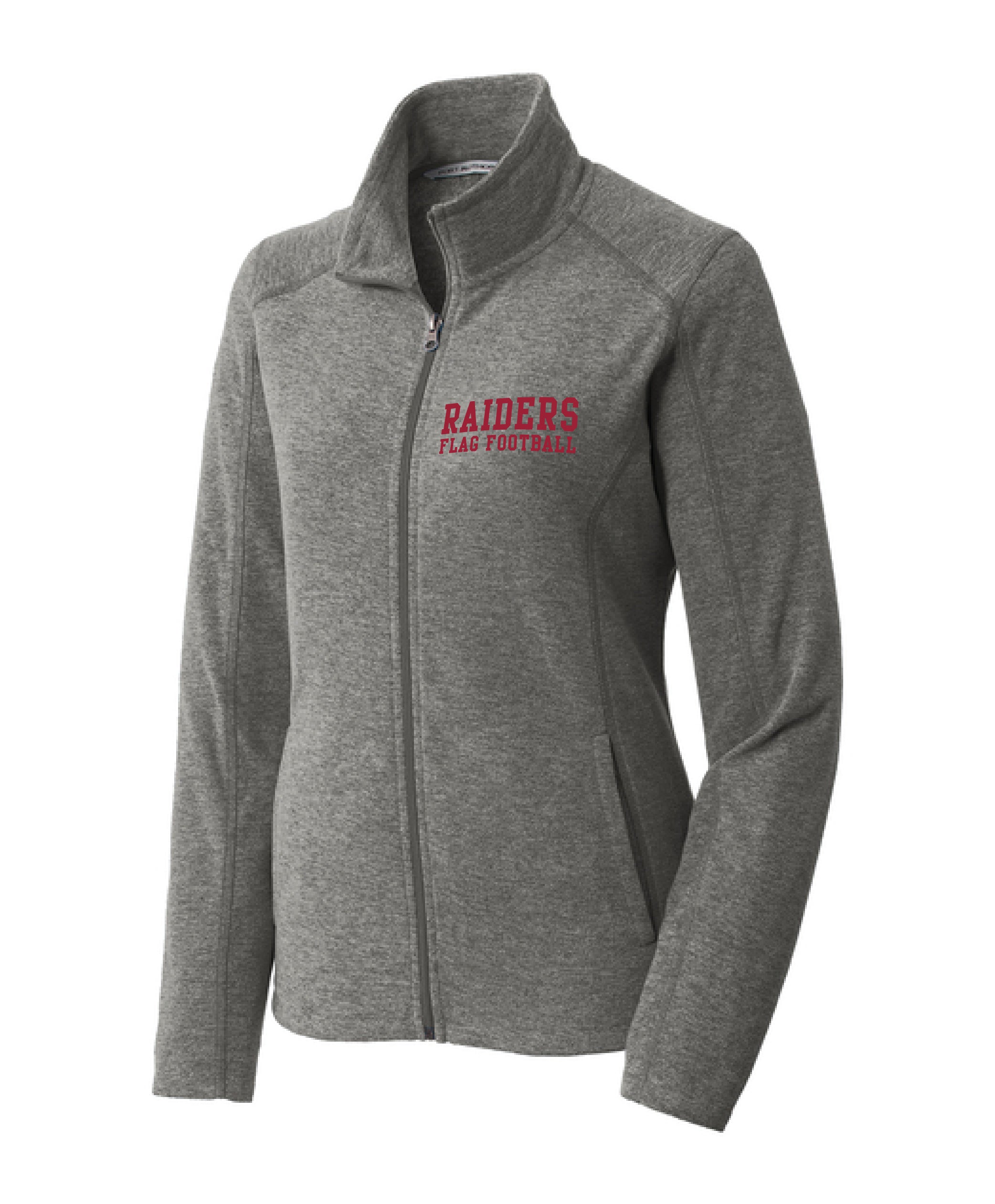 ARIS Flag Football - Embroidered Men's/Women's Heather Microfleece Full-Zip Jacket