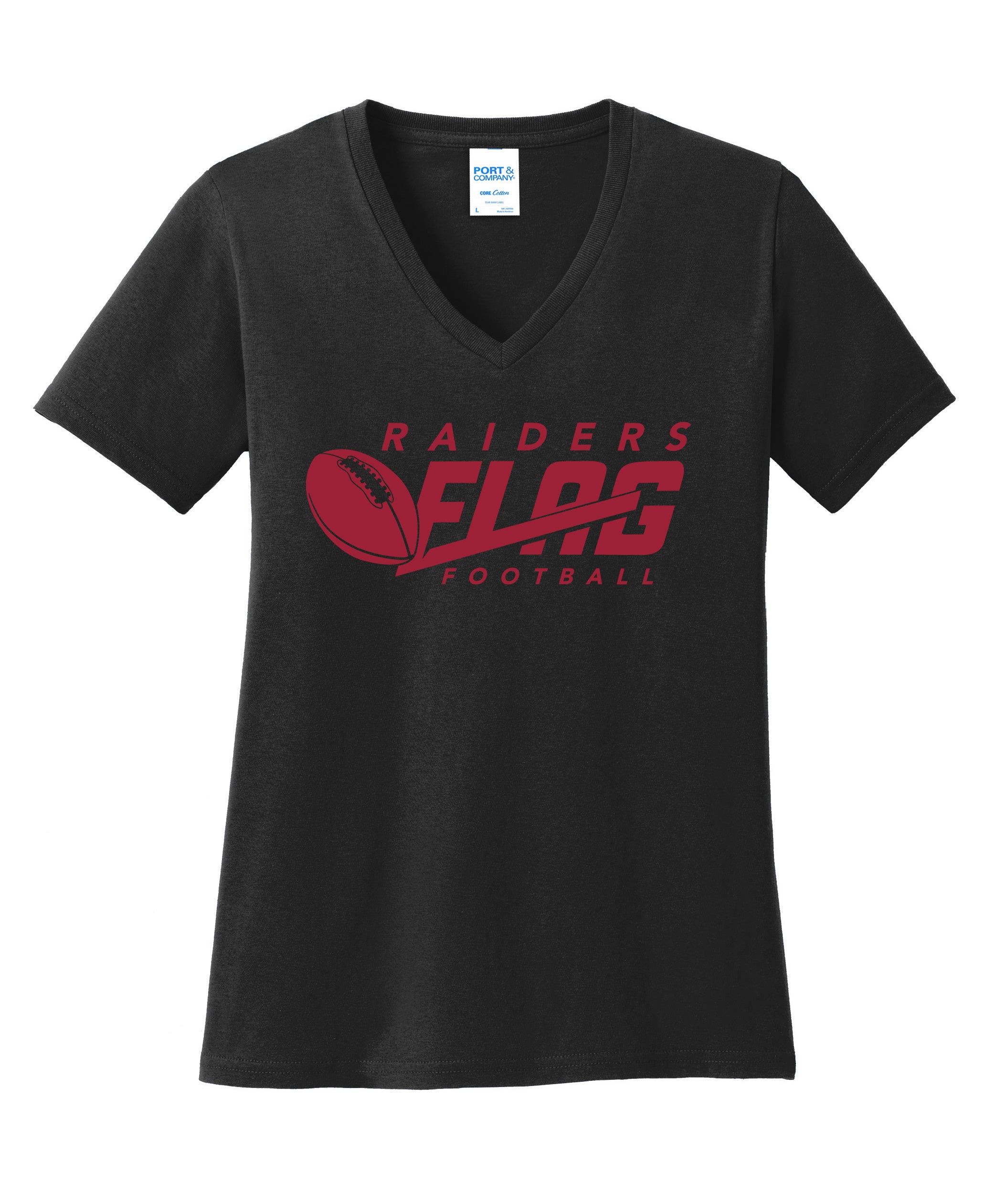 ARIS Flag Football - Women's Cotton V-Neck Short Sleeve Tee