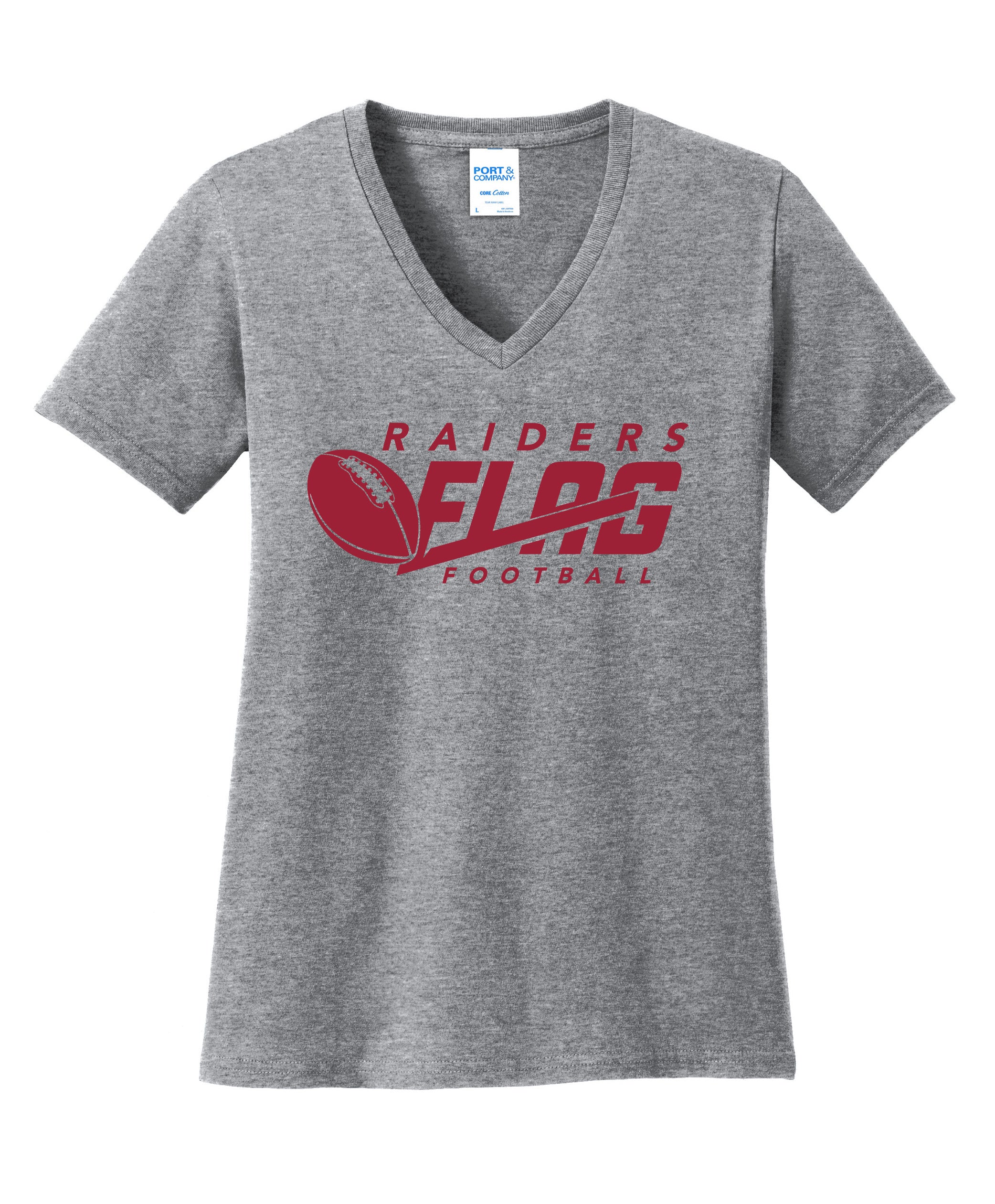 ARIS Flag Football - Women's Cotton V-Neck Short Sleeve Tee