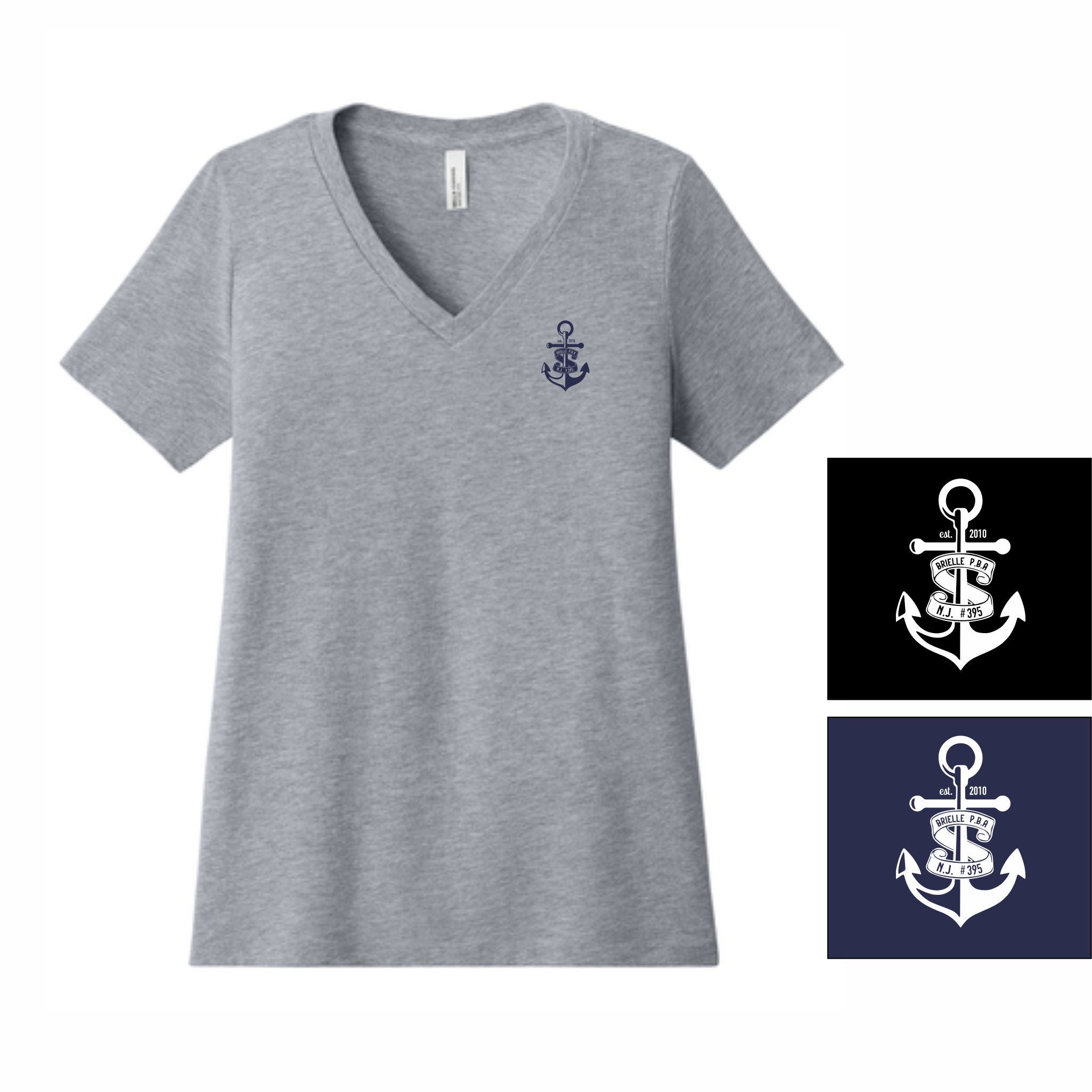 10. Brielle PBA - Ladies V-Neck T-Shirt