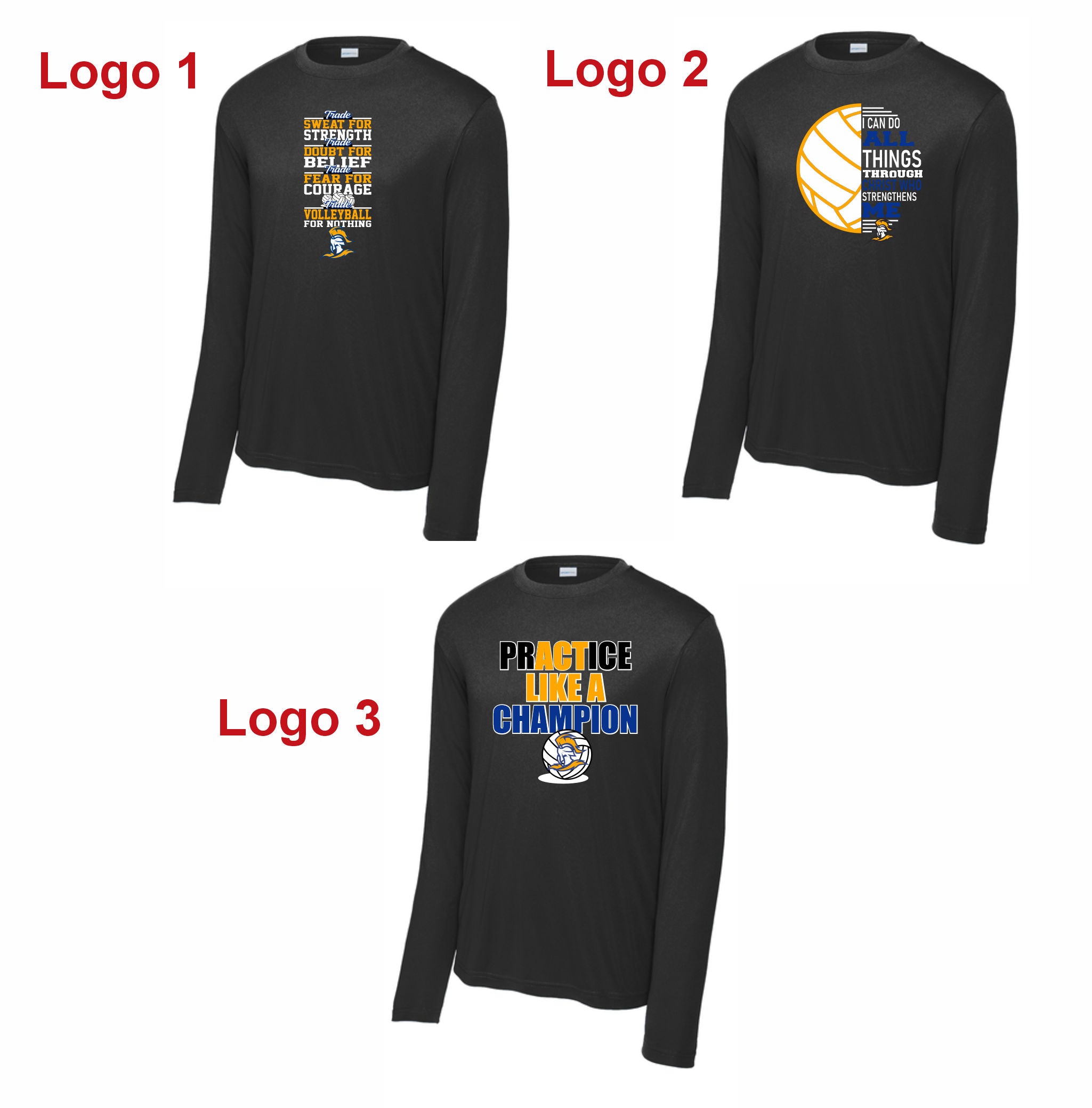 08. Calvary Volleyball - Motivational Dri-Fit Long Sleeve T