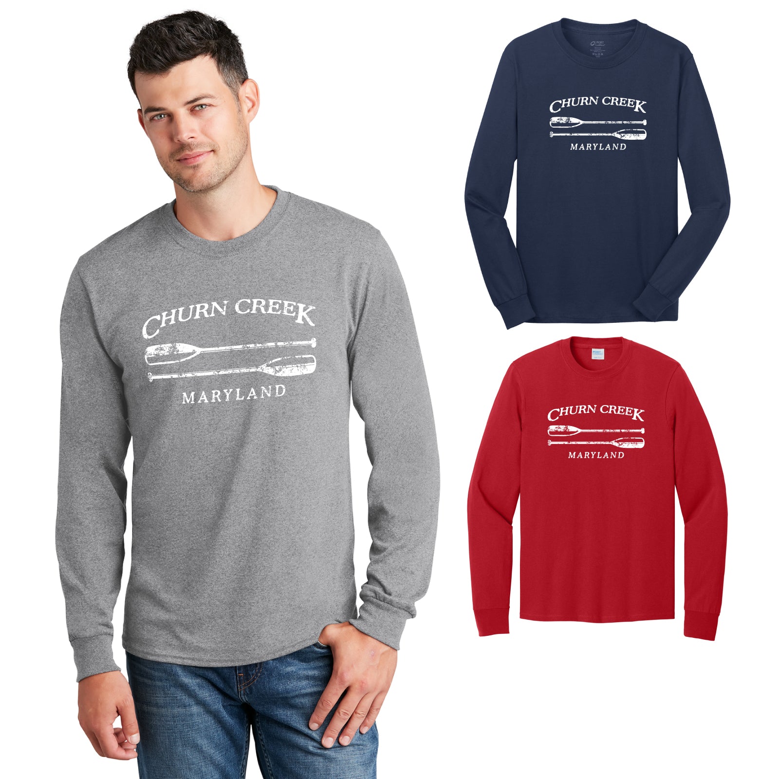 Churn Creek Outfitters - 'CHURN CREEK' Youth / Adult Unisex Cotton Long Sleeve Tee