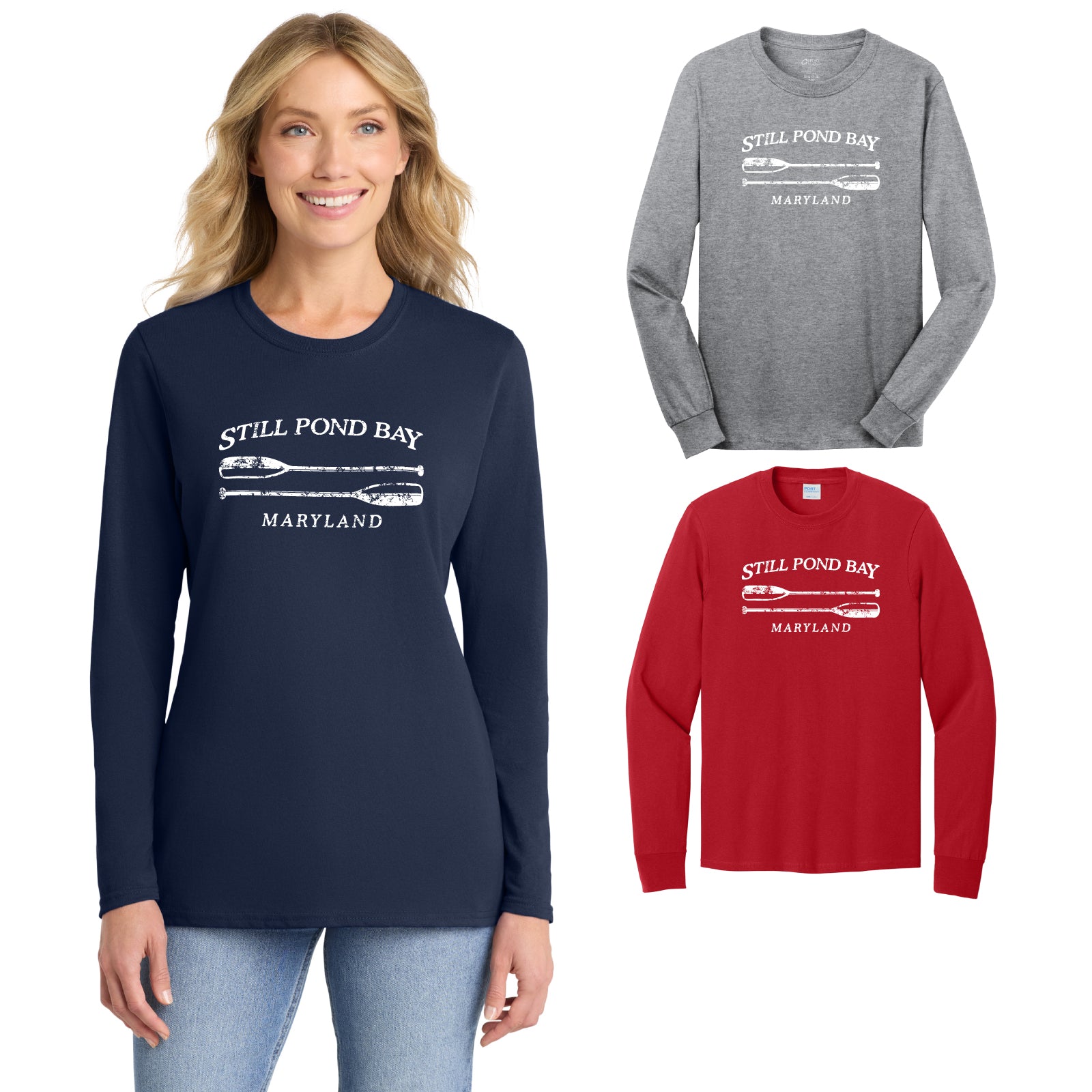 Churn Creek Outfitters - 'STILL POND BAY' Youth / Adult Unisex Cotton Long Sleeve Tee