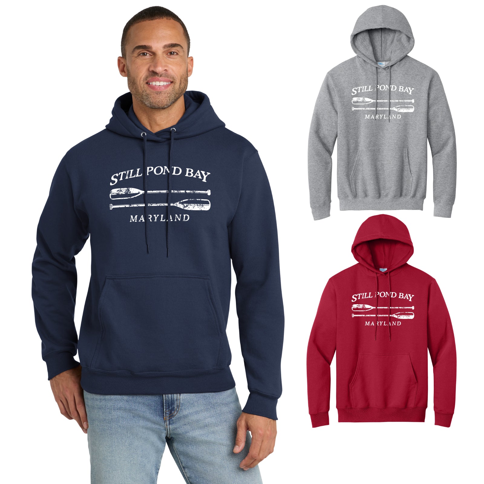 Churn Creek Outfitters - 'STILL POND BAY' Youth / Adult Unisex Fleece Hooded Sweatshirt