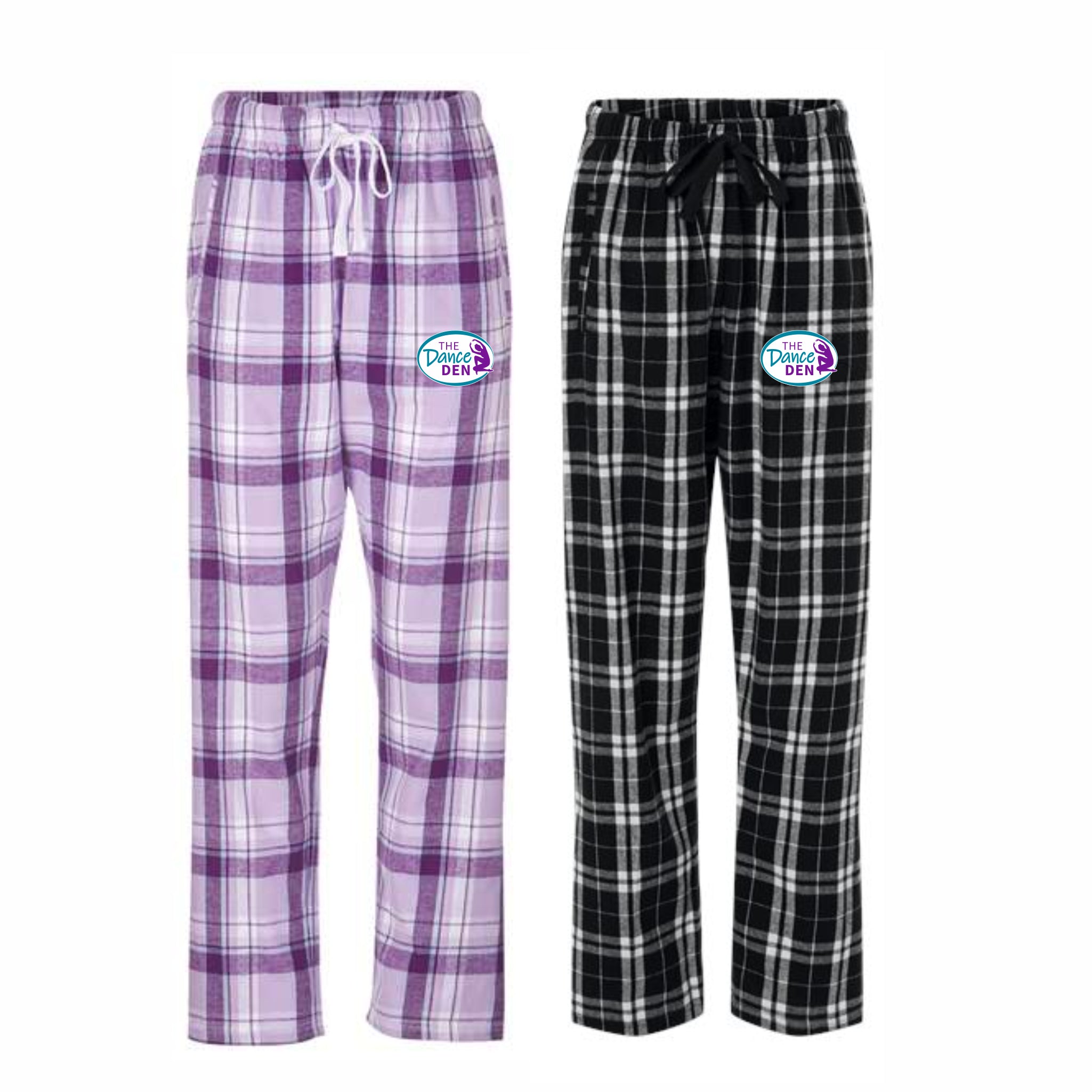 09. Dance Den - Studio Logo - Ladies Flannel Pants
