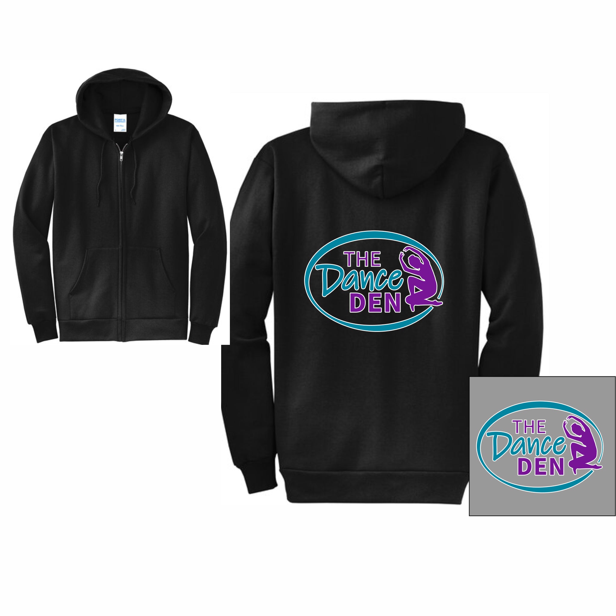 07. Dance Den - Studio Logo - Full Zip Sweatshirt