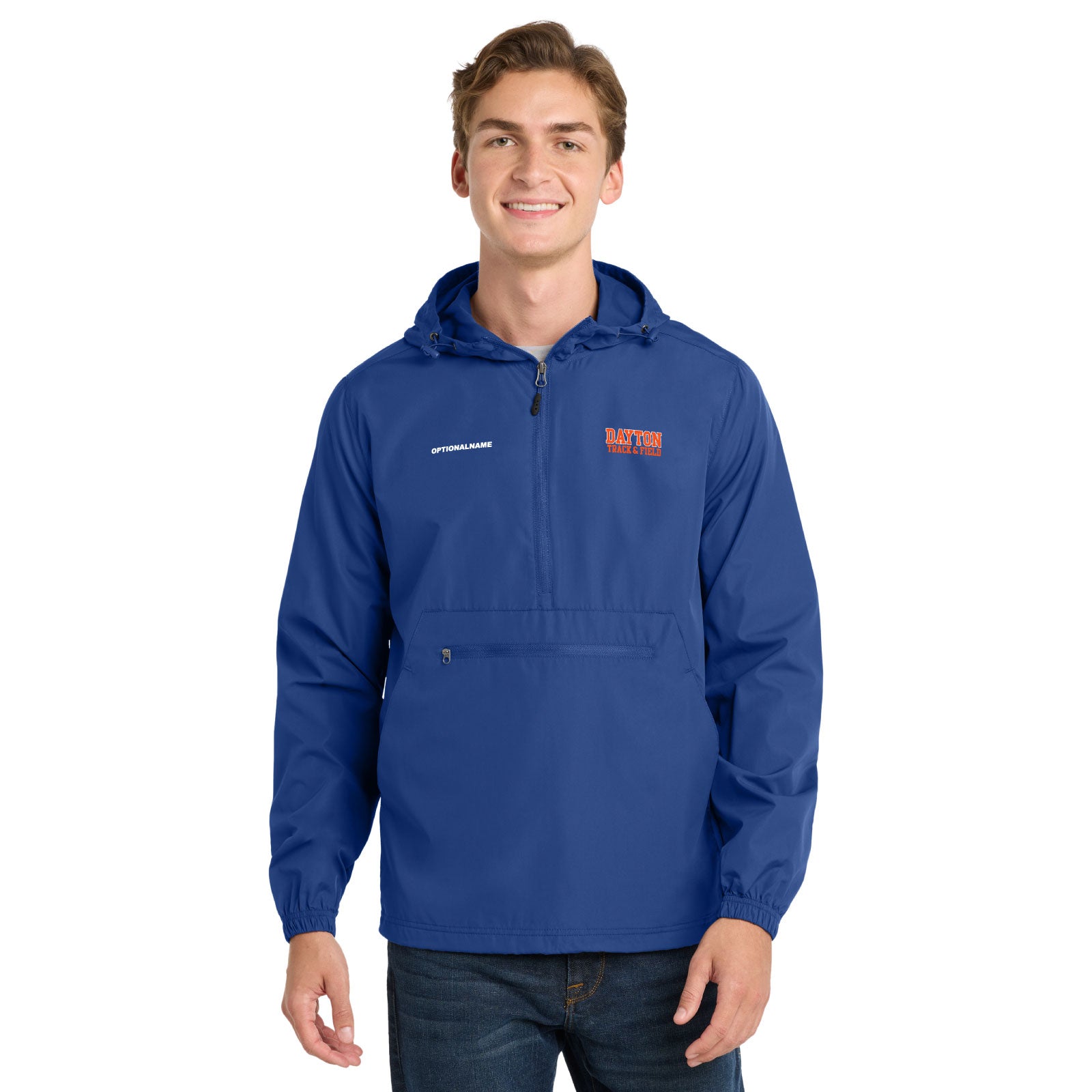 Jonathan Dayton H.S. Track & Field - Adult Unisex Packable Quarter-Zip Anorak Jacket