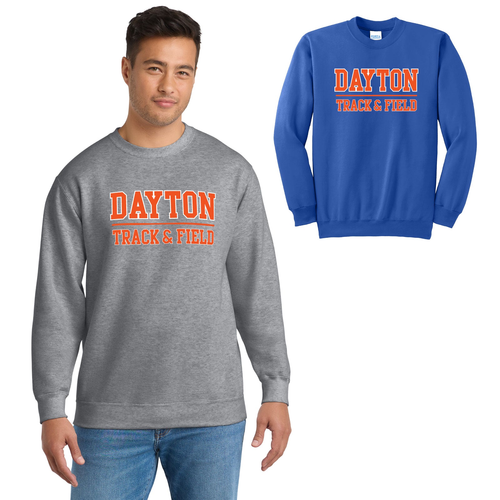 Jonathan Dayton H.S. Track & Field - Adult Unisex Fleece Crewneck Sweatshirt