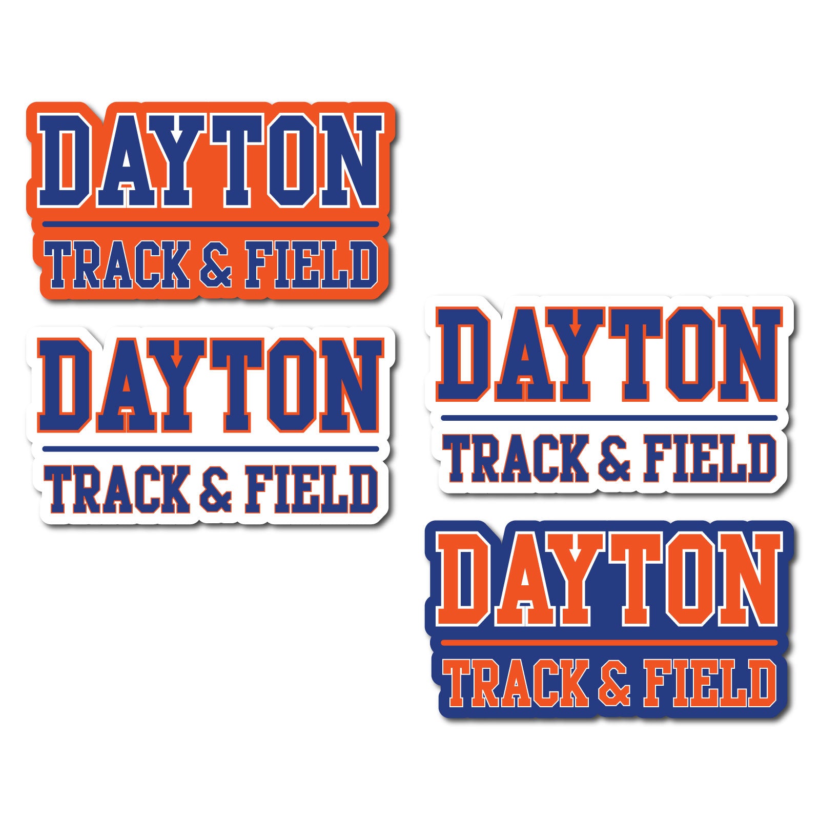 Jonathan Dayton H.S. Track & Field - 4-Pack of Stickers