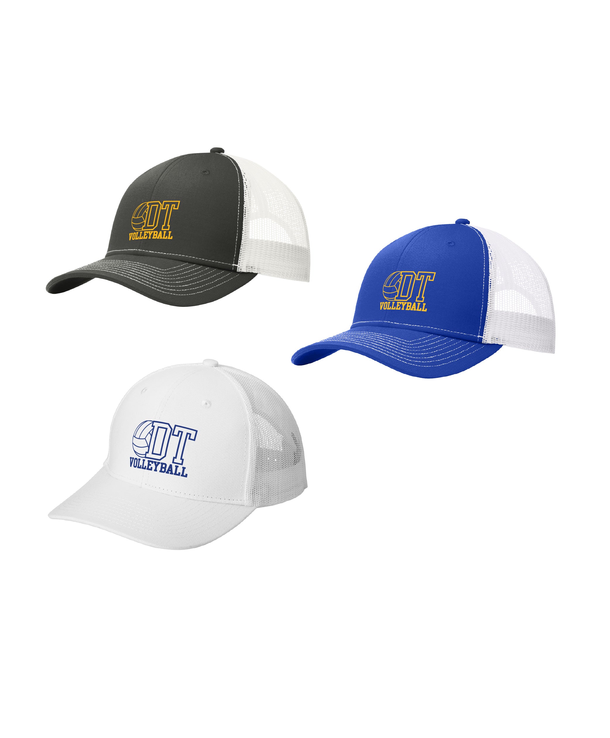 Delaware Township School District Volleyball - Embroidered Snapback Trucker Cap