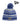 Delaware Township School District Volleyball - Embroidered New Era® Striped Pom Beanie