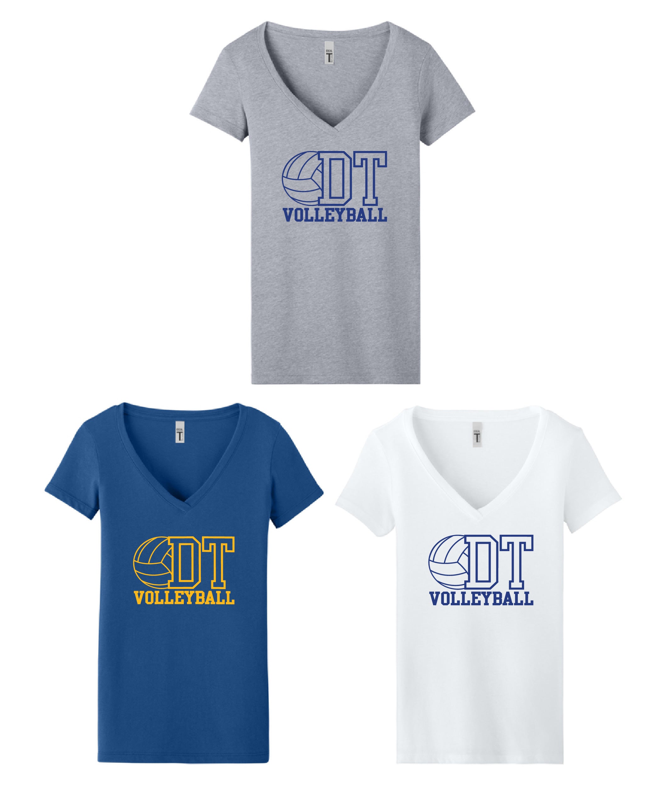 Delaware Township School District Volleyball - Women's V-Neck Short Sleeve Tee