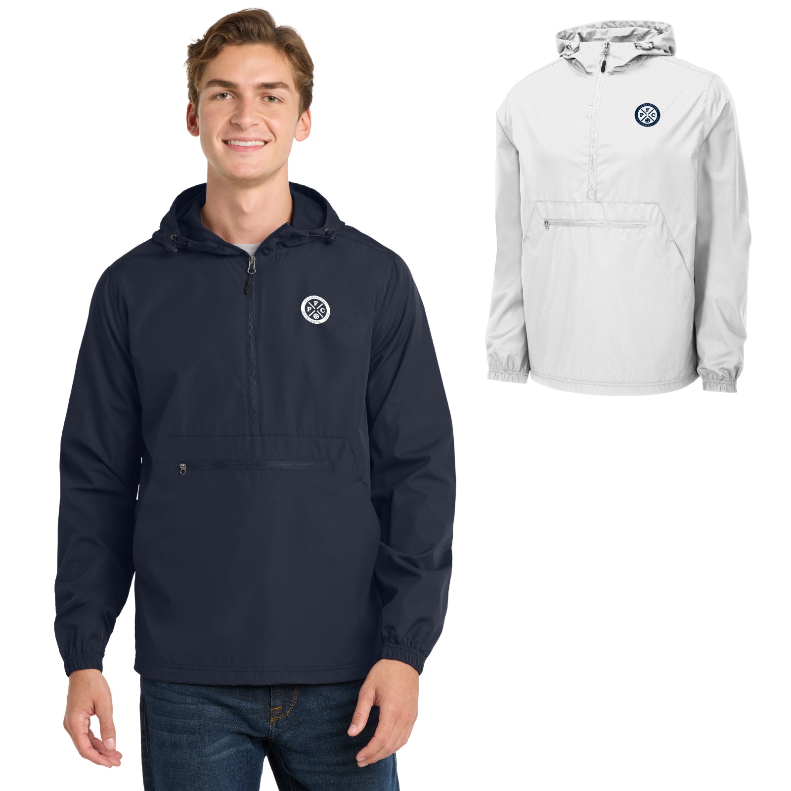 Flemington Pickleball Club - Embroidered Sport-Tek® Adult Unisex Packable Anorak Jacket