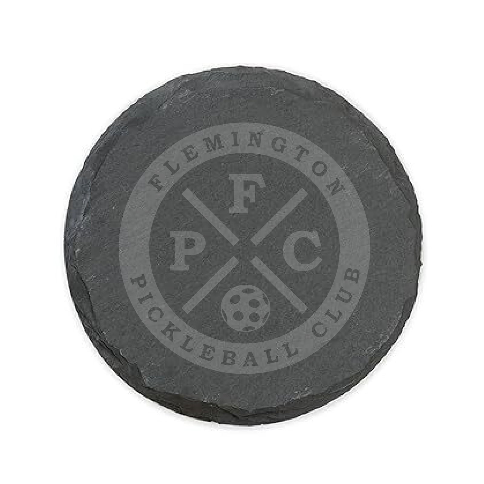 Flemington Pickleball Club - Laser-Engraved Slate Coaster (4-Pack)
