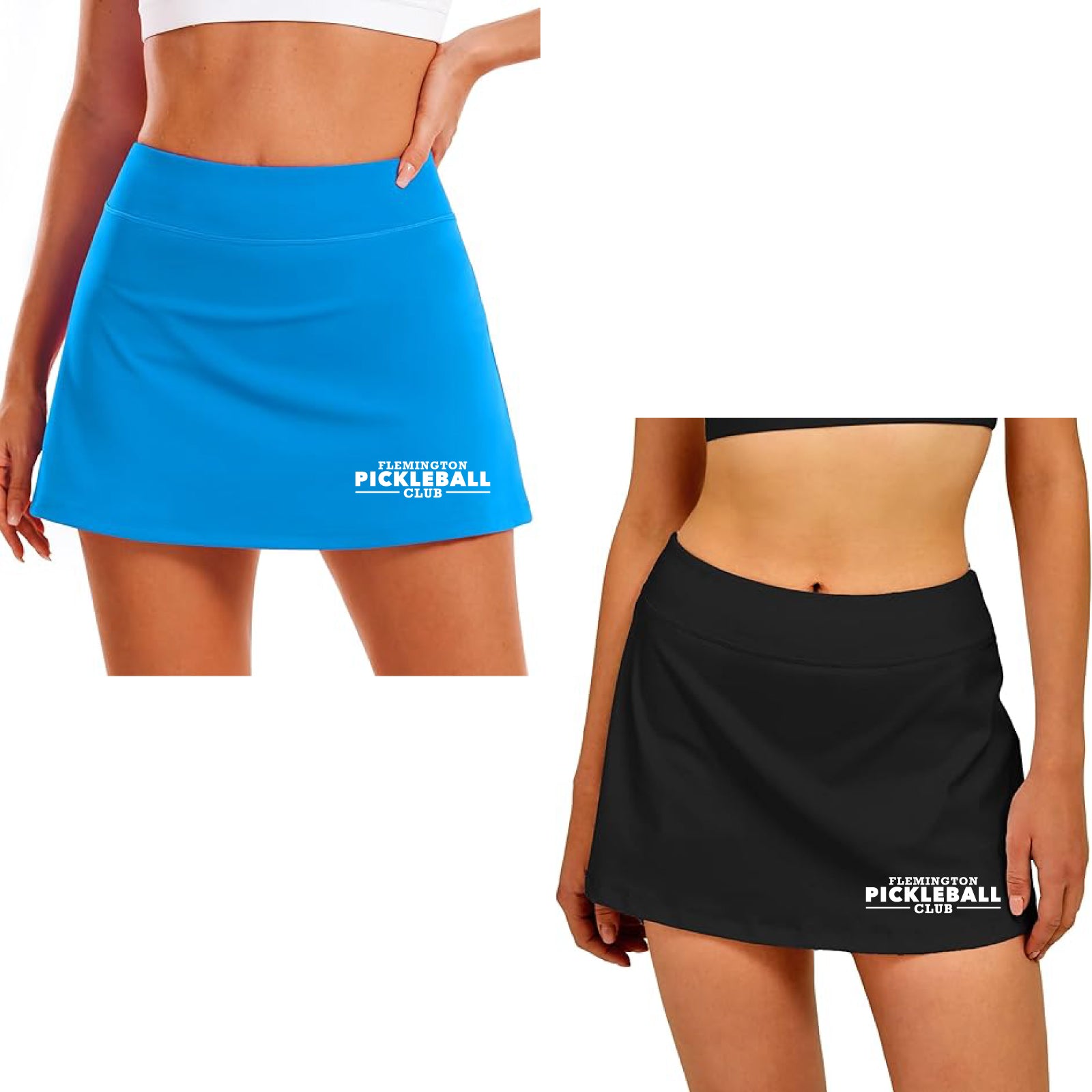 Flemington Pickleball Club - Women's Tennis Skirt with Inner Shorts and Pocket