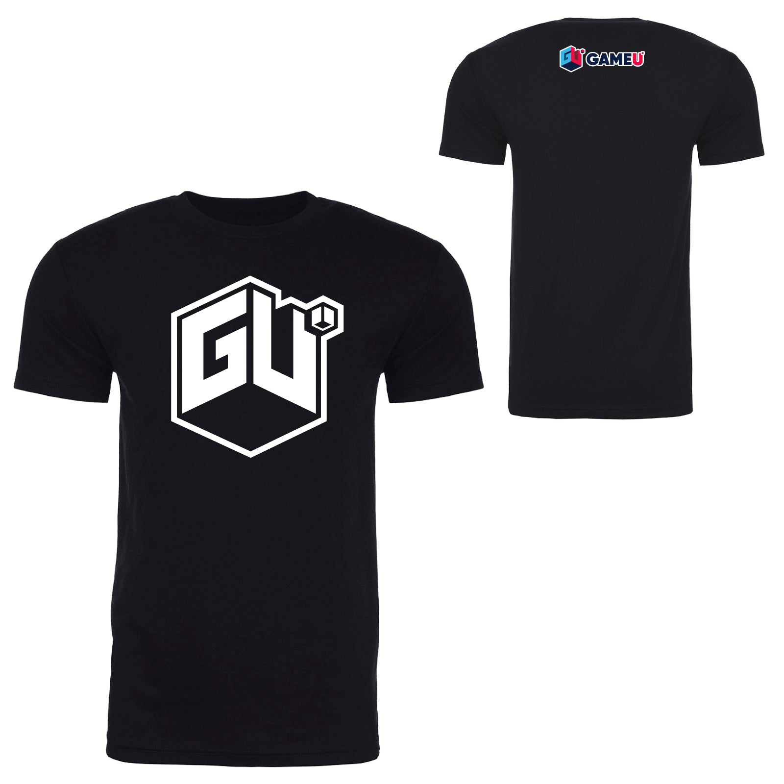 GameU Staff - White Full Chest GU Short Sleeve Tee