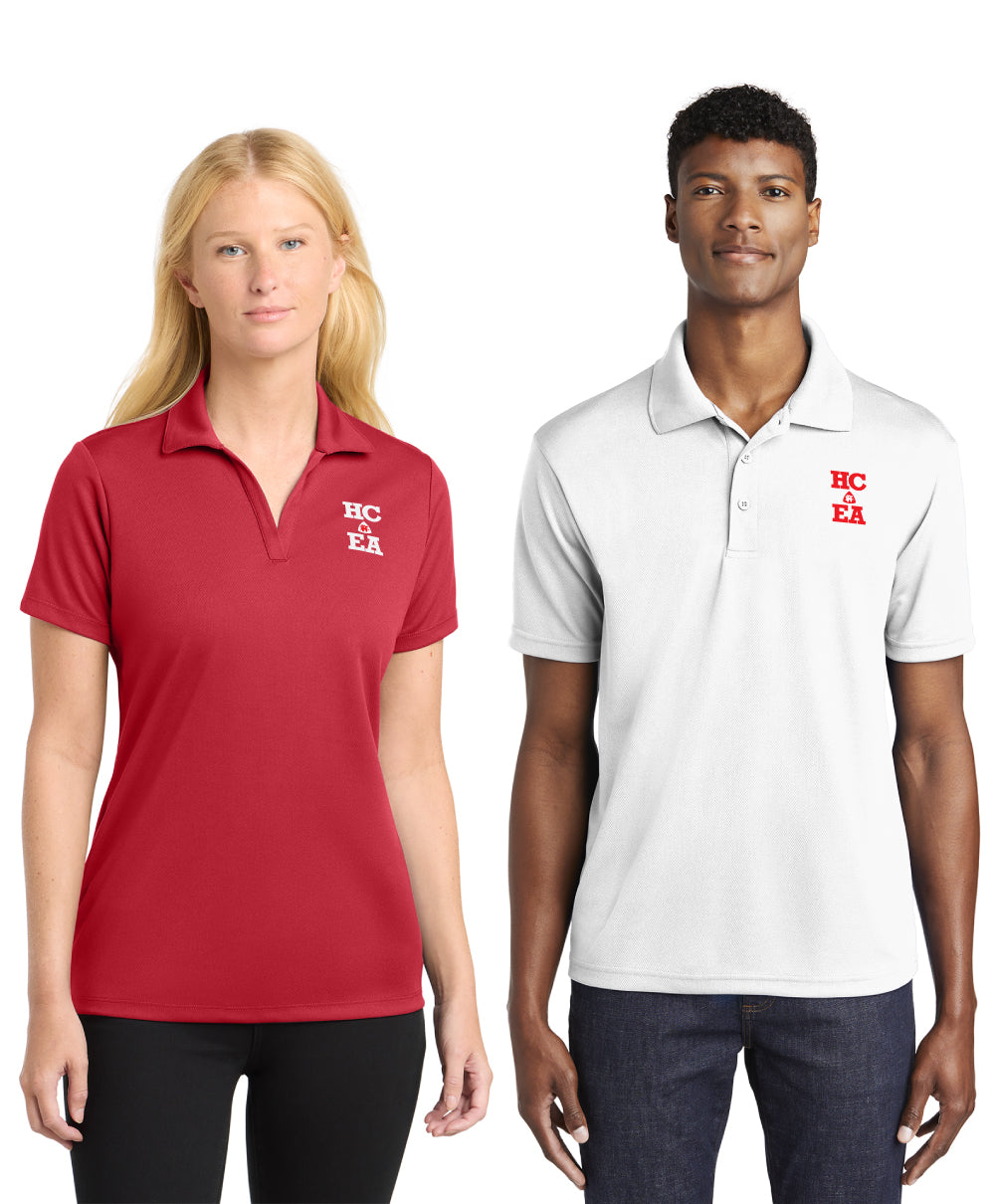 HCEA - Embroidered Men's/Women's RacerMesh® Wicking Short Sleeve Polo