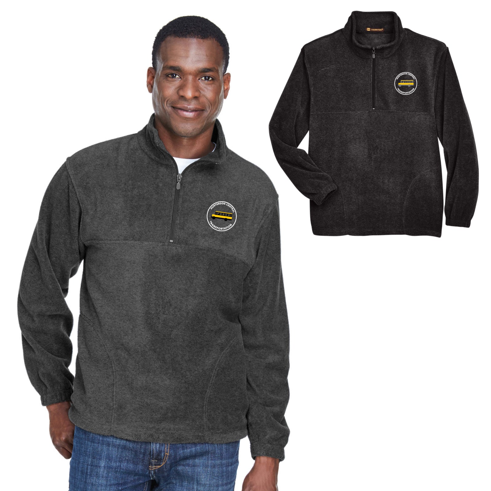 HC Transportation - Embroidered Adult Unisex Quarter-Zip Fleece Pullover
