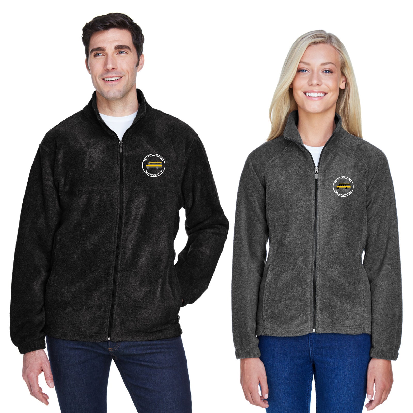 HC Transportation - Embroidered Women's / Men's Full-Zip Fleece Sweatshirt