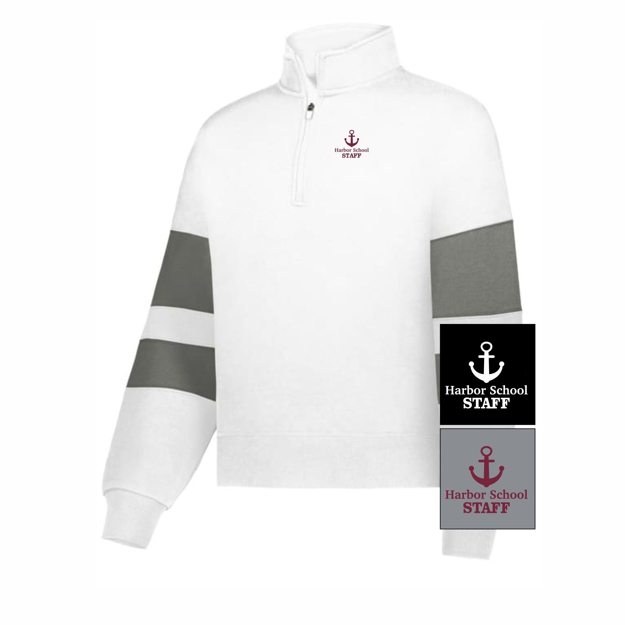 20. Harbor School Staff - Ladies 1/4 Zip Sweatshirt