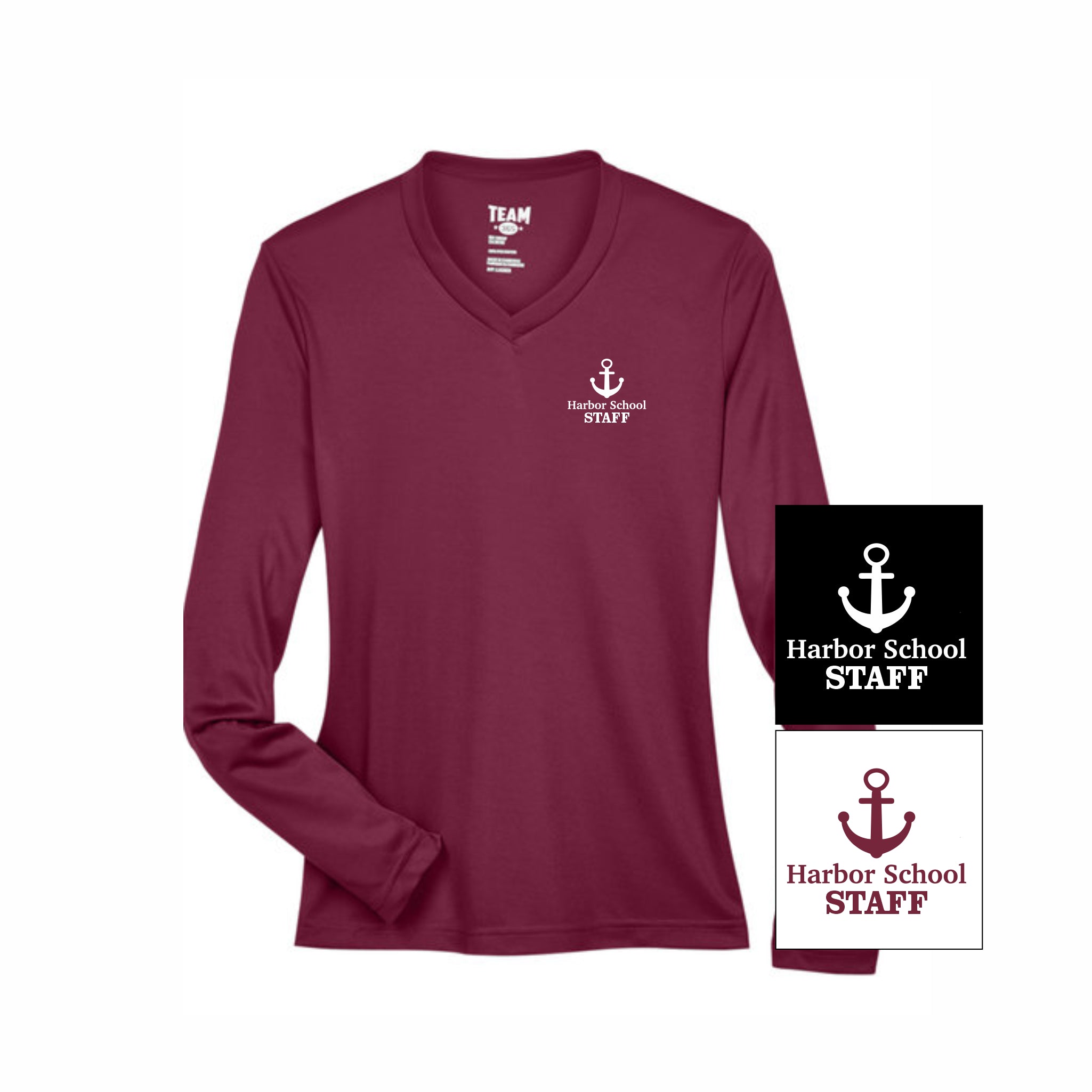 12. Harbor School Staff - Ladies Performance Long Sleeve