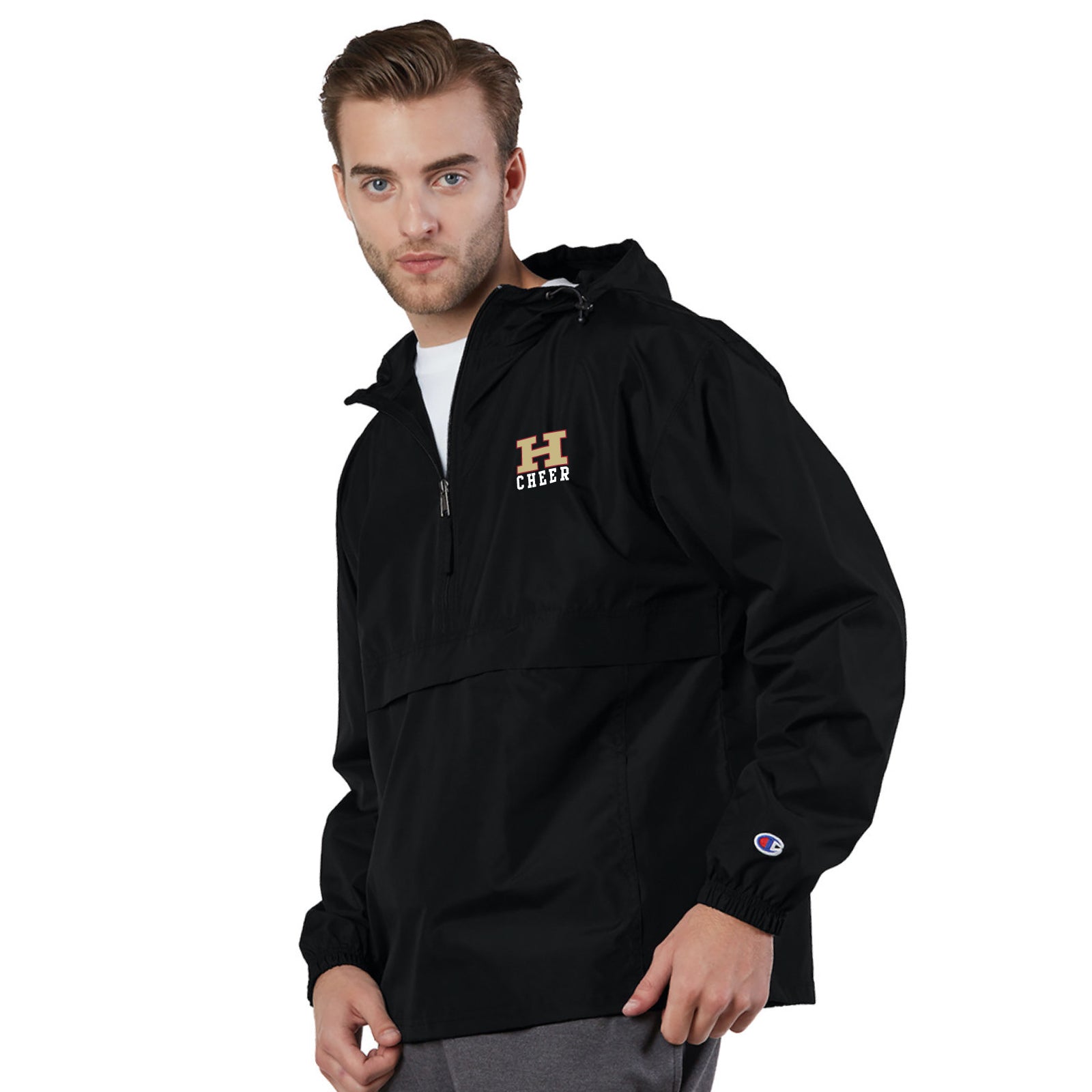Hillsborough H.S. Cheerleading - Embroidered Adult Unisex Champion® Packable Quarter-Zip Jacket