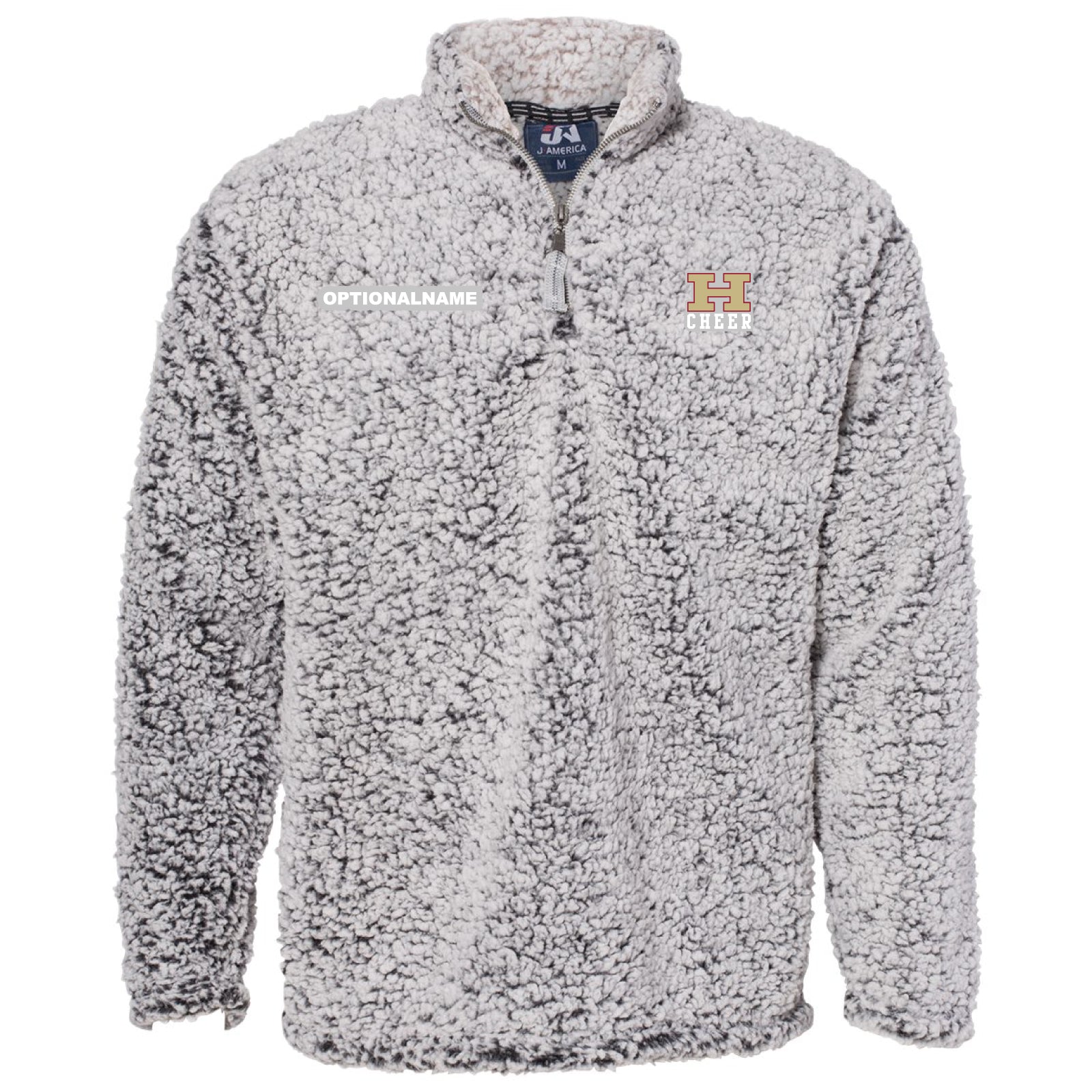 Hillsborough H.S. Cheerleading - Embroidered Adult Unisex Sherpa Quarter-Zip Pullover