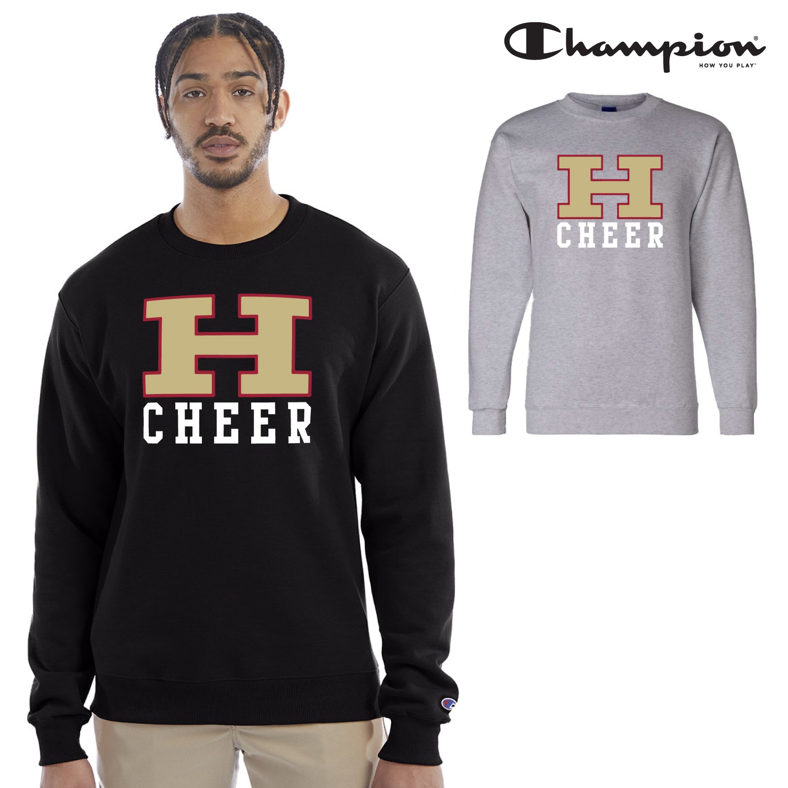 Hillsborough H.S. Cheerleading - Adult Unisex Champion® Powerblend Crewneck Sweatshirt