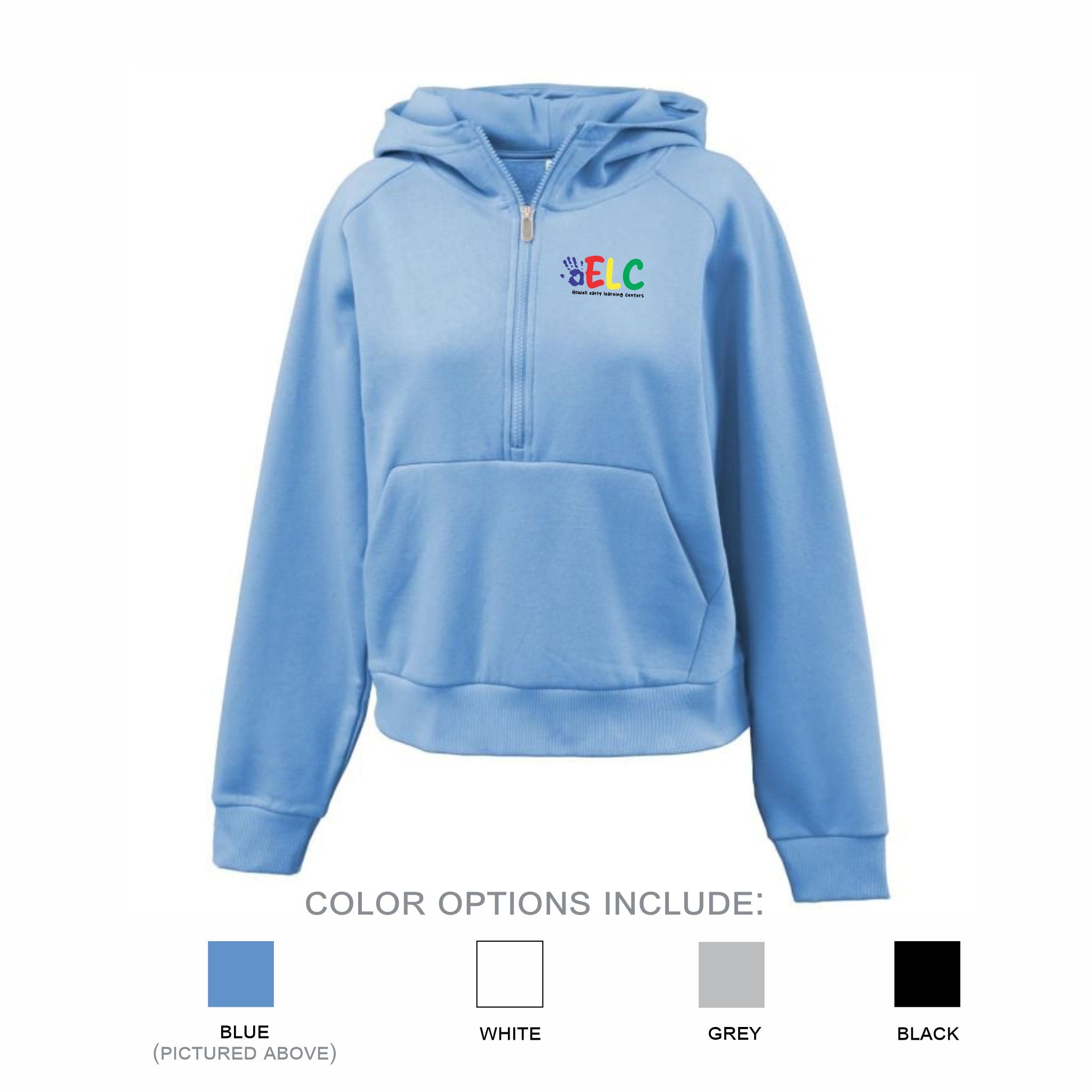 01. Howell ELC Staff - Ladies 1/2 Zip Hoodie