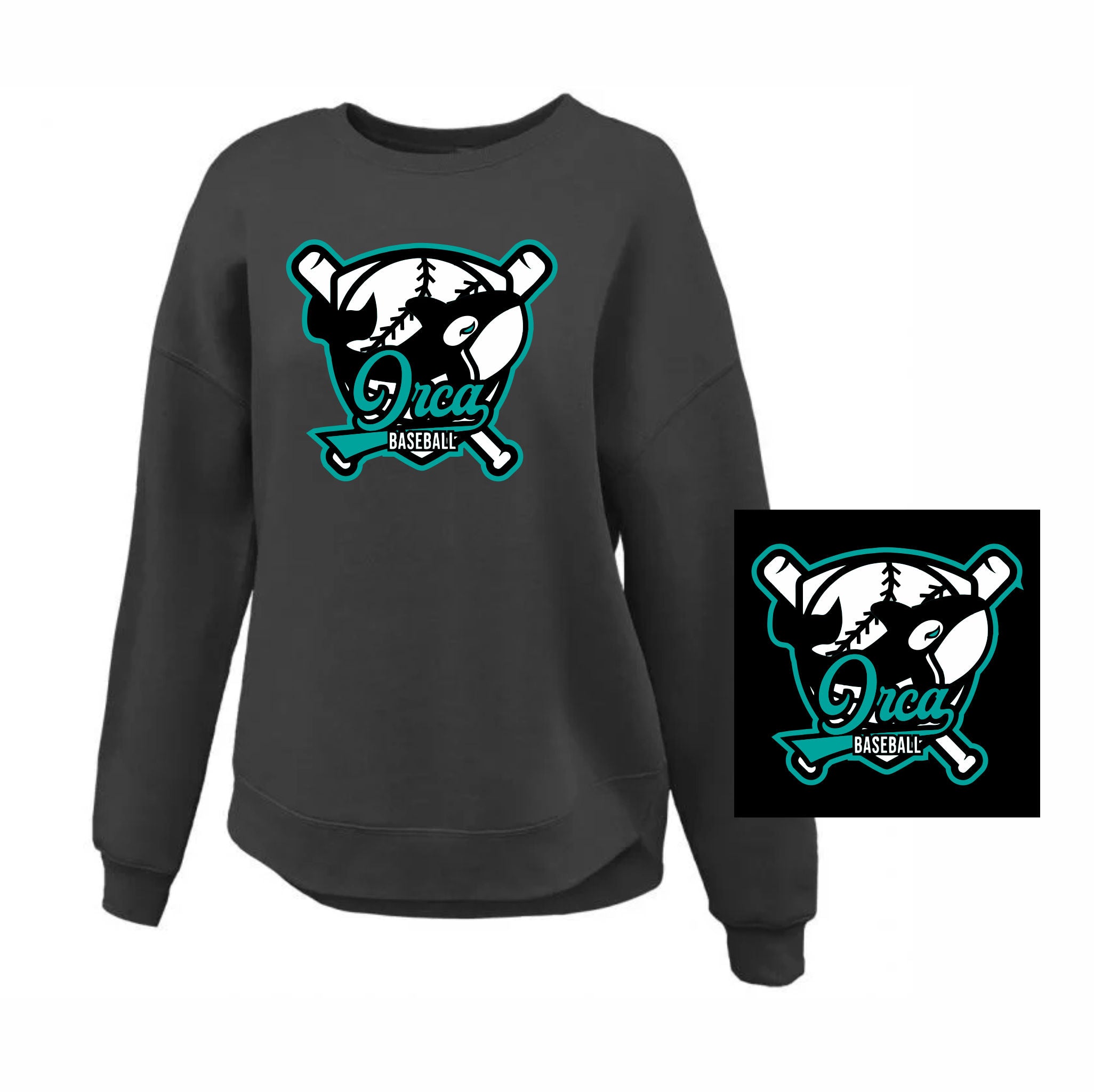 09. Orcas - Ladies Curve Bottom Crewneck