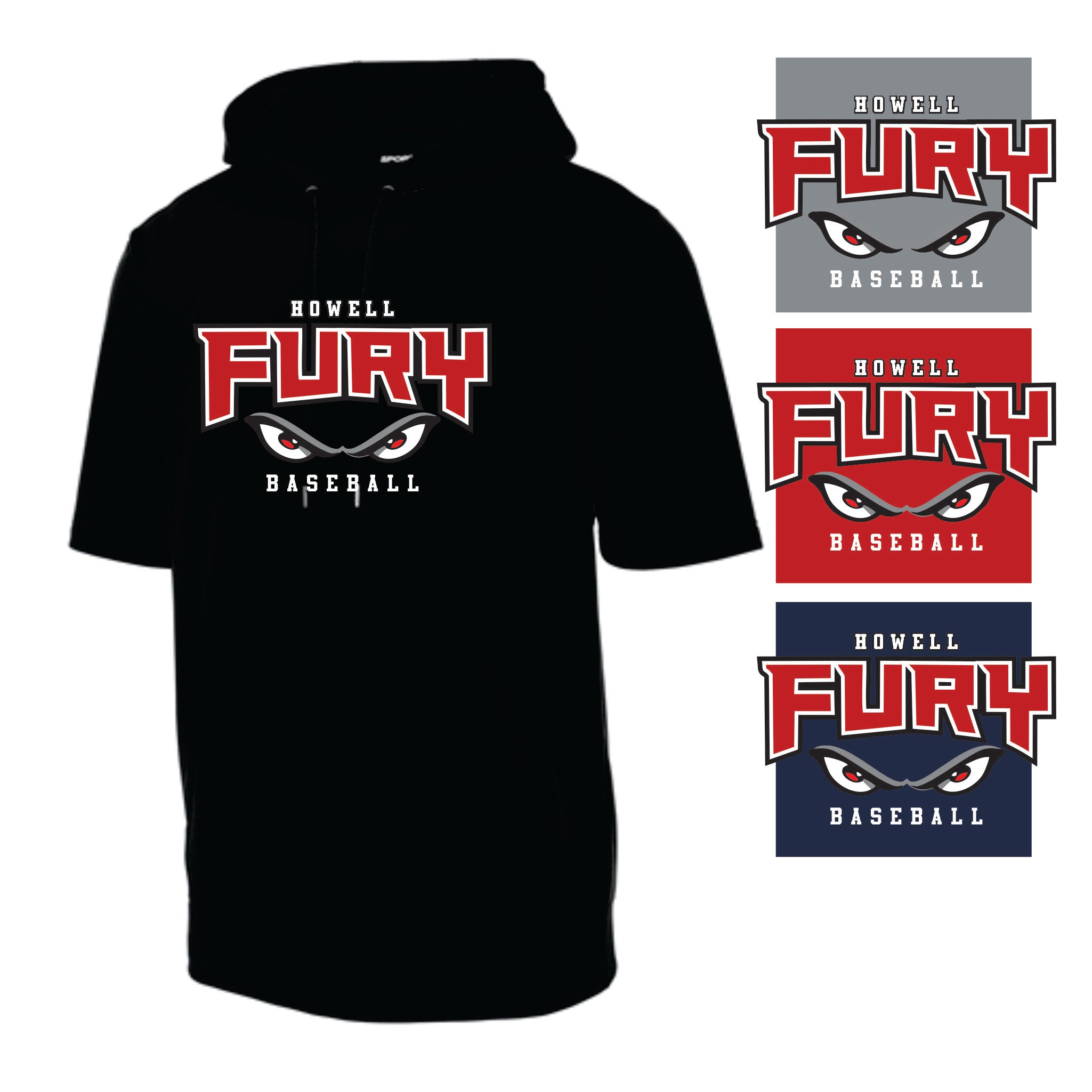 15. Howell South Fury - Short Sleeve Hoodie