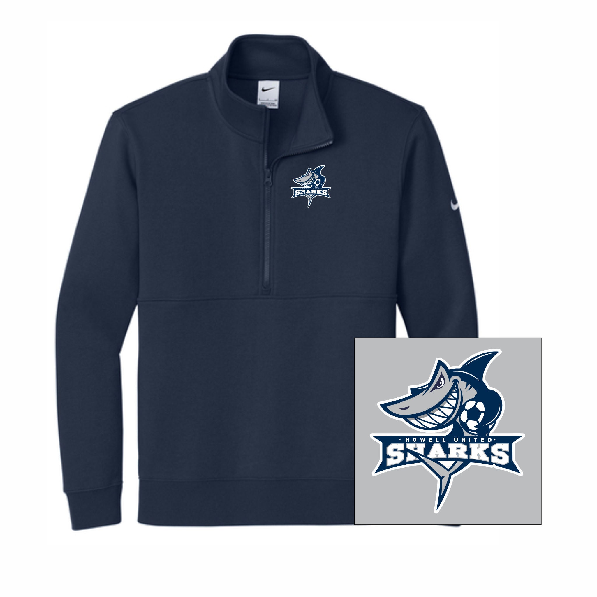 10. Sharks Soccer - Nike 1/2 Zip Sweatshirt