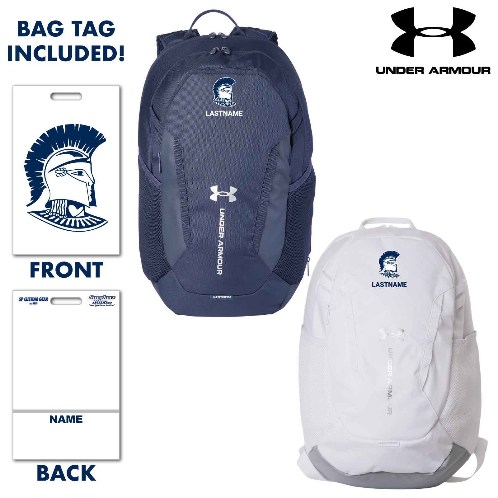 Immaculata H.S. Spirit Wear - Embroidered Under Armour® Backpack w/Bag Tag Included