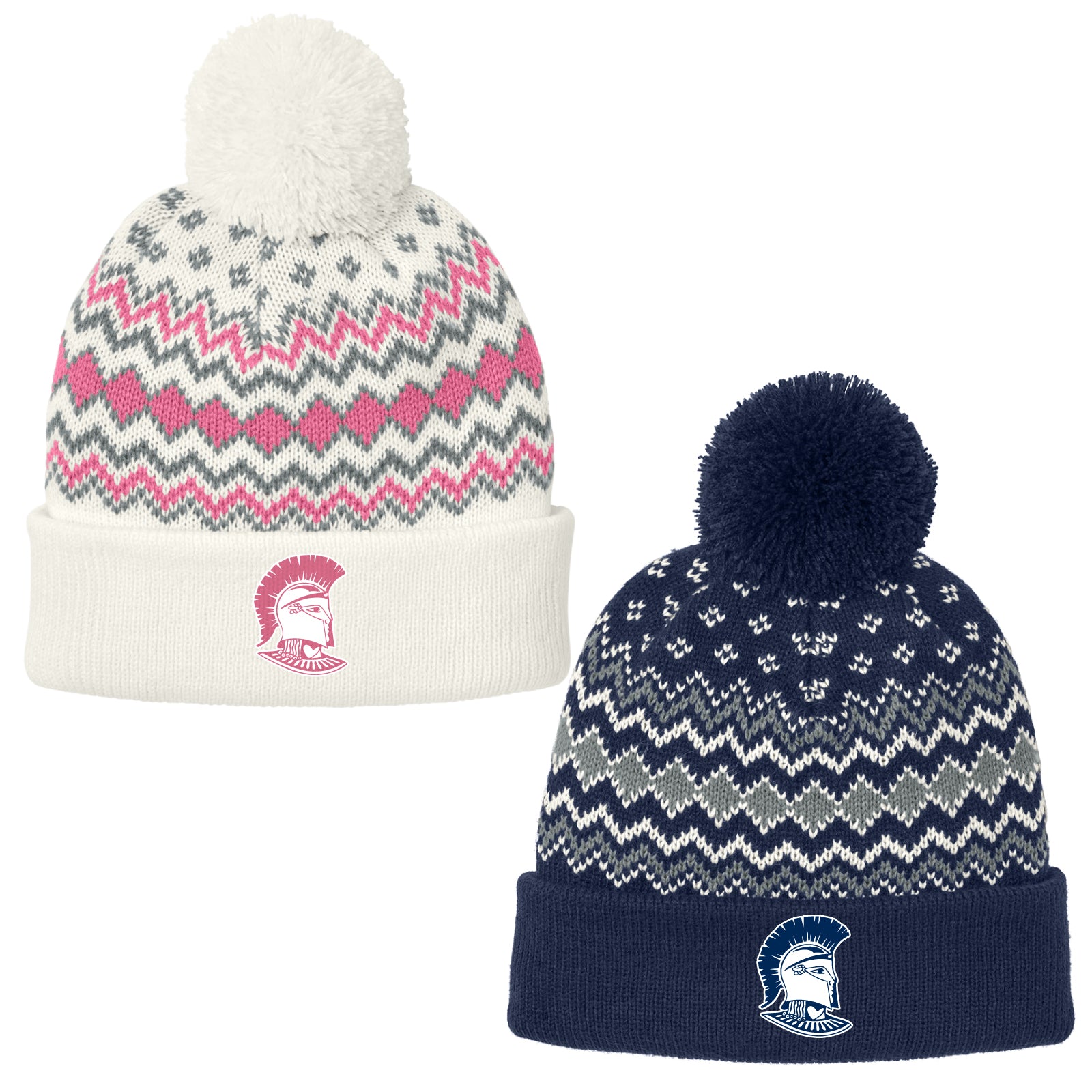 Immaculata H.S. Spirit Wear - Embroidered Alpine Pom Beanie