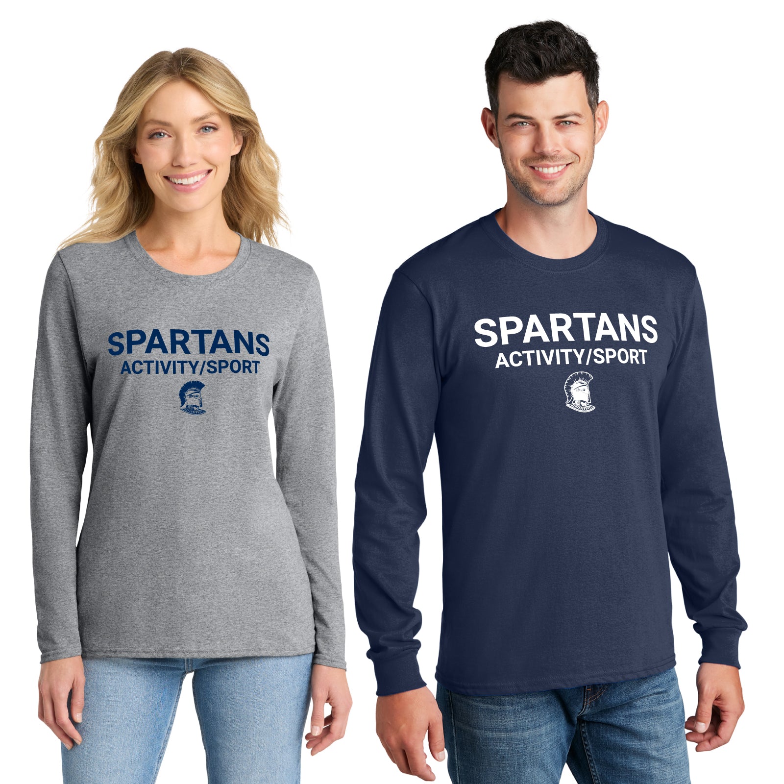Immaculata H.S. Spirit Wear - 'Spartans' Adult Unisex Cotton Long Sleeve Tee