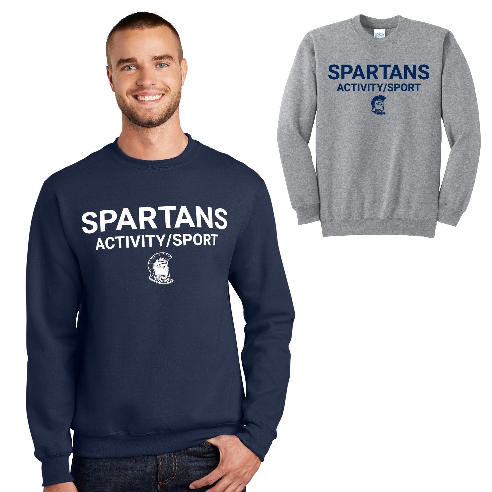 Immaculata H.S Spirit Wear - 'Spartans' Adult Unisex Fleece Crewneck Sweatshirt
