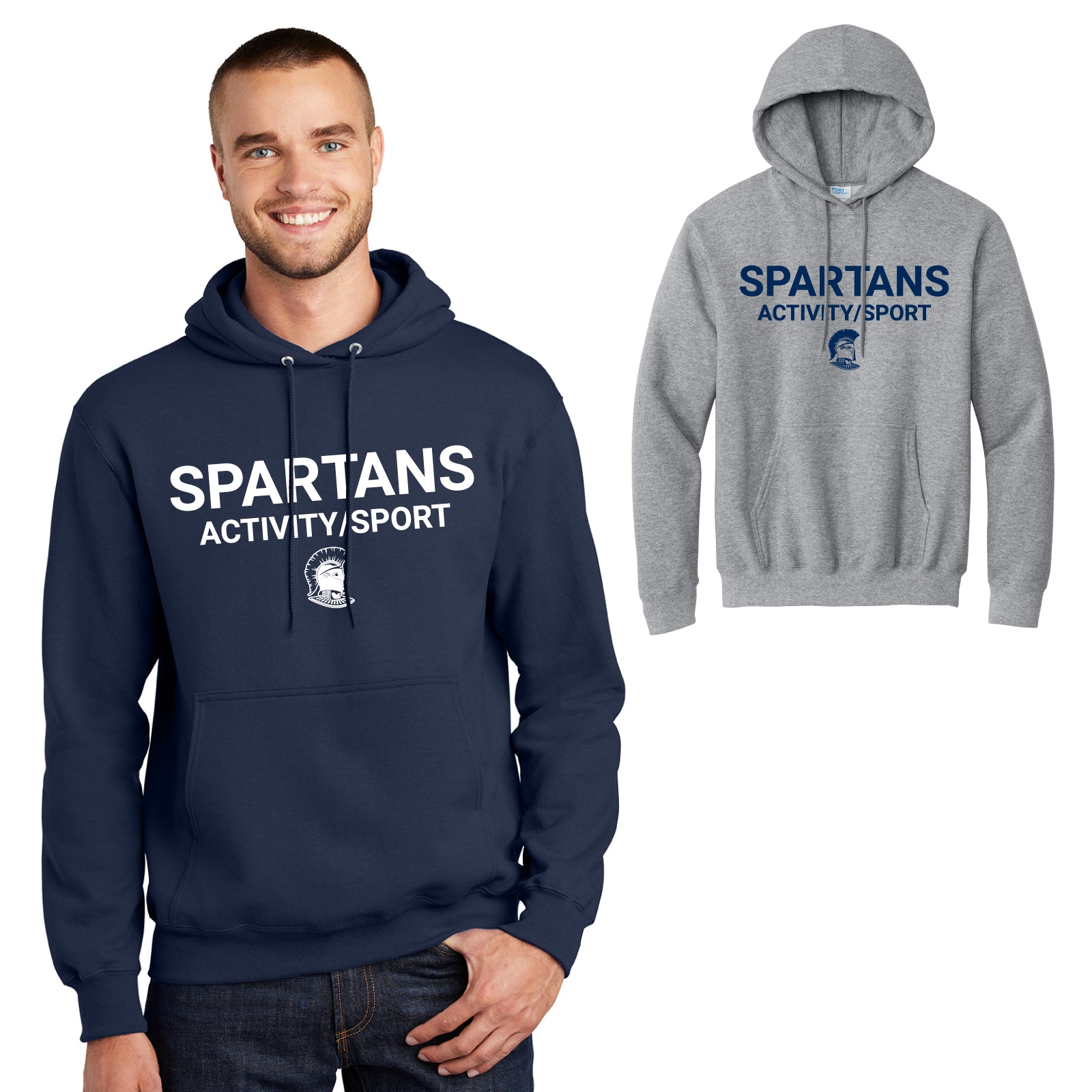 Immaculata H.S. Spirit Wear - 'Spartans' Adult Unisex Fleece Hooded Sweatshirt