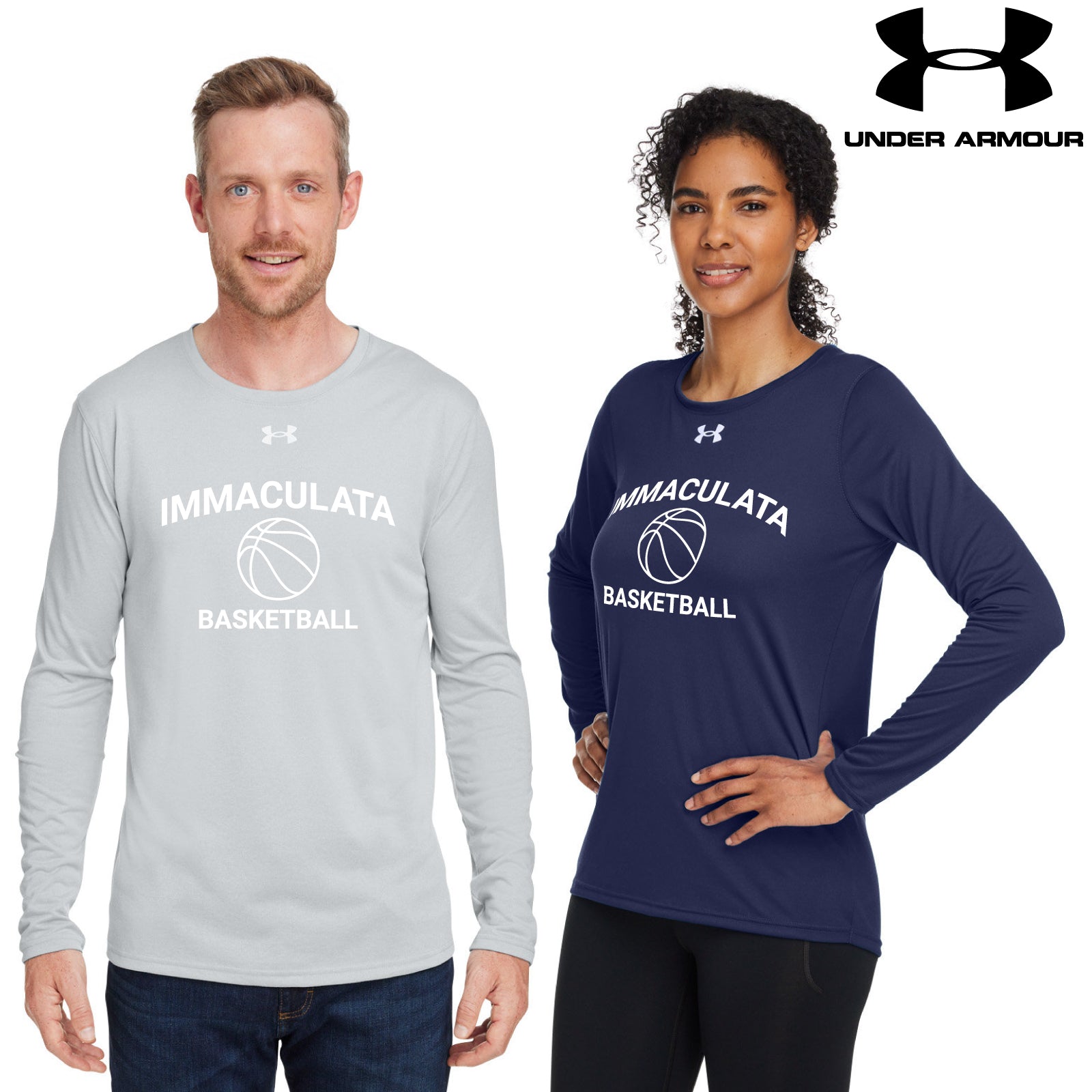Immaculata H.S. Basketball - Under Armour Men's/Women's Tech Wicking Long Sleeve Tee
