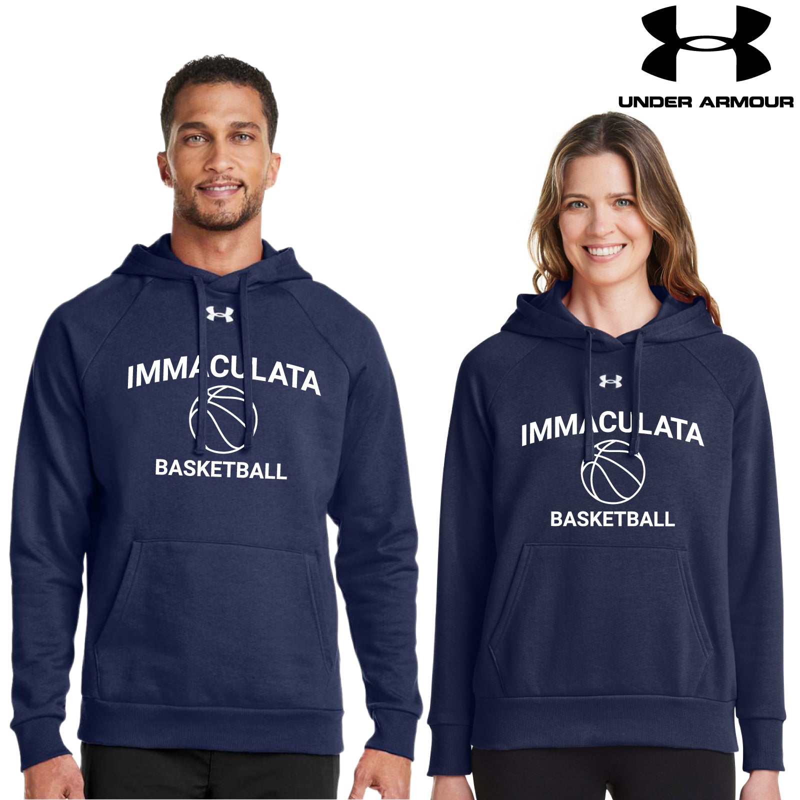 Immaculata H.S. Basketball - Under Armour® Men's/Women's Rival Fleece Hooded Sweatshirt