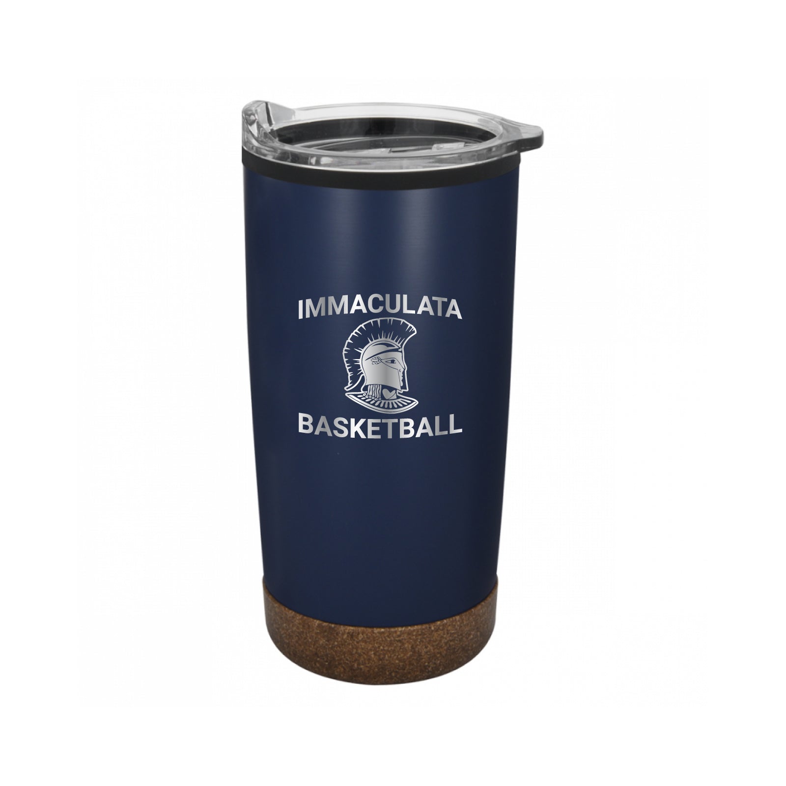 Immaculata H.S. Basketball - Laser-Engraved 20oz Stainless Steel Tumbler w/Rubberized Cork Bottom