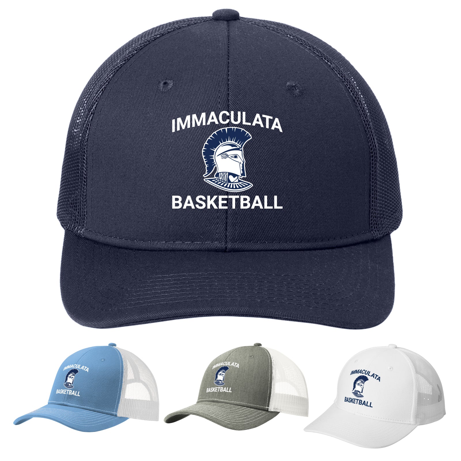 Immaculata H.S. Basketball - Embroidered Snapback Trucker Cap