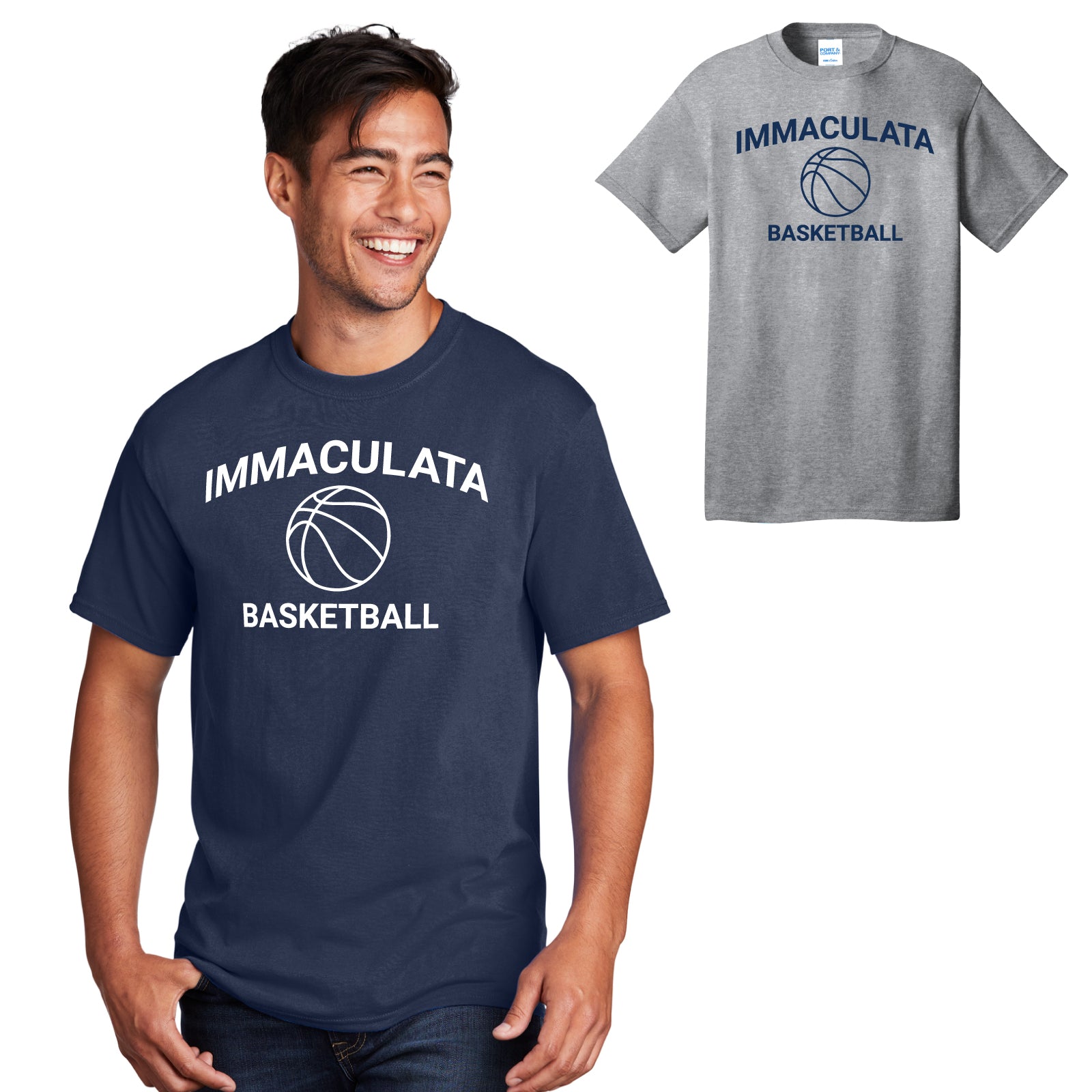 Immaculata H.S. Basketball - Men's/Women's Cotton Short Sleeve Tee