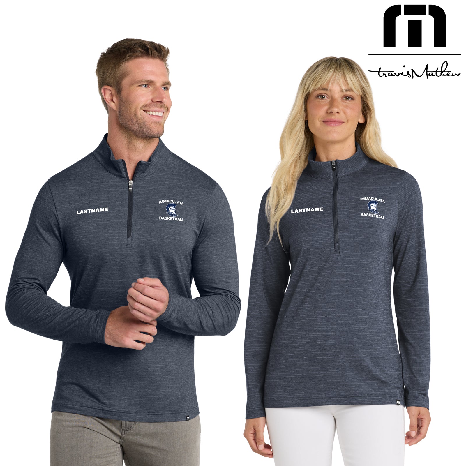 Immaculata H.S. Basketball - Embroidered TravisMathew® Men's/Women's Crestview 1/4 Zip