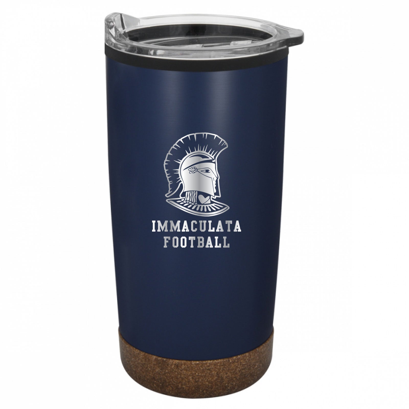 Immaculata Football - 20oz. Laser-Engraved Stainless Steel Coffee Tumbler