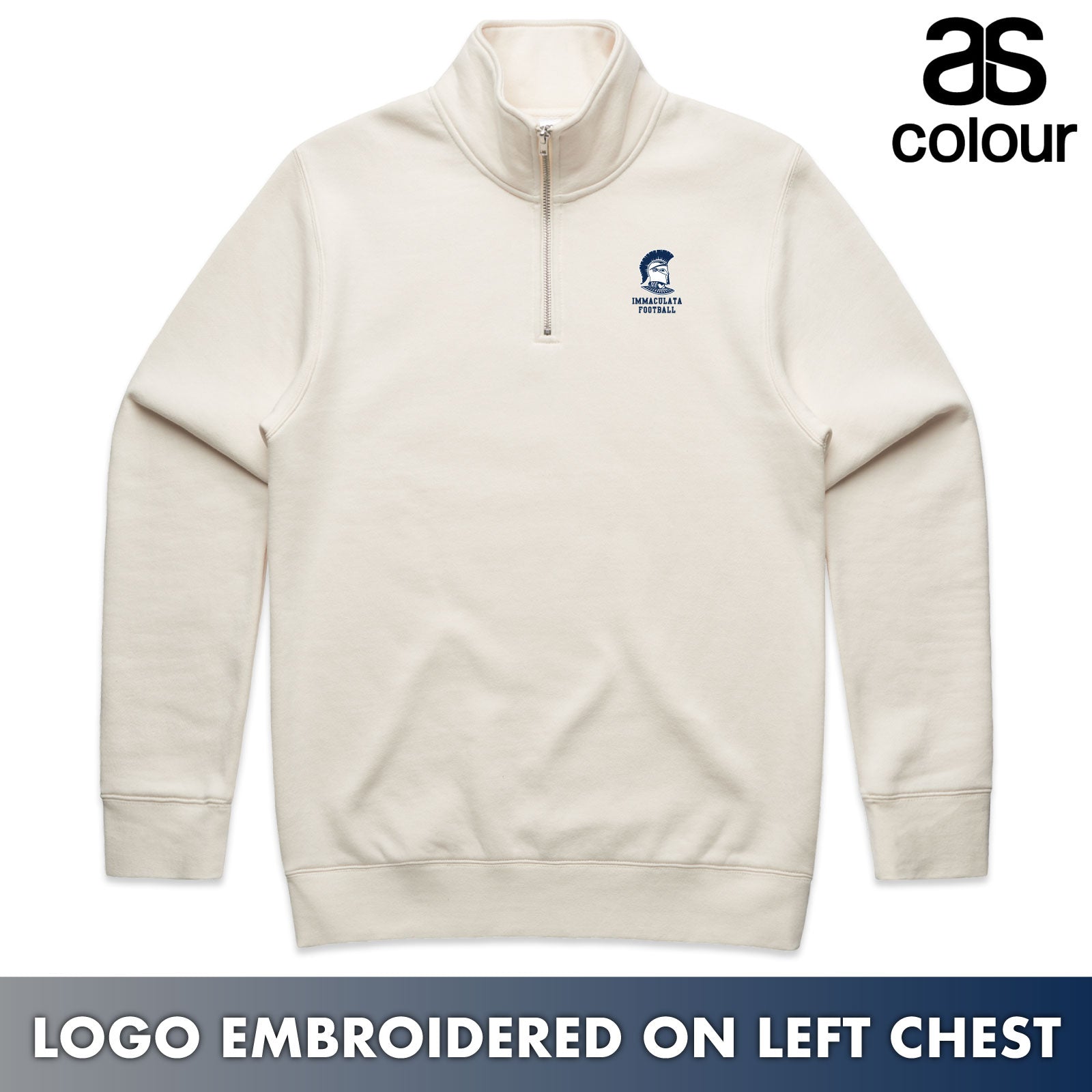 Immaculata Football - AS Colour® Premium Adult Unisex Stencil Half-Zip Pullover